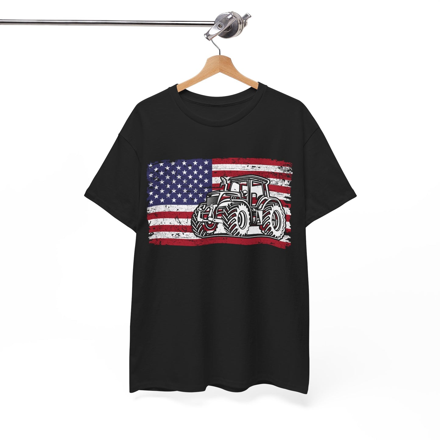 Farming USA Flag Shirt, Farmer Tractor, Farm Lovers Gifts Men Dad T-Shirt