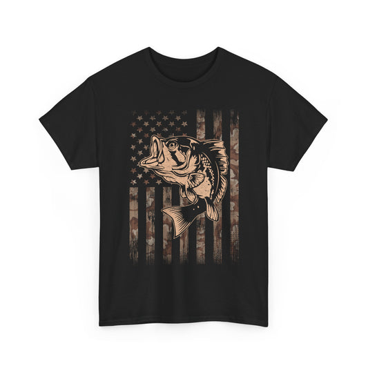 Fishing Camo American Flag Shirt, Fishing Lovers Gifts, Fisherman Fishing Season T-Shirt