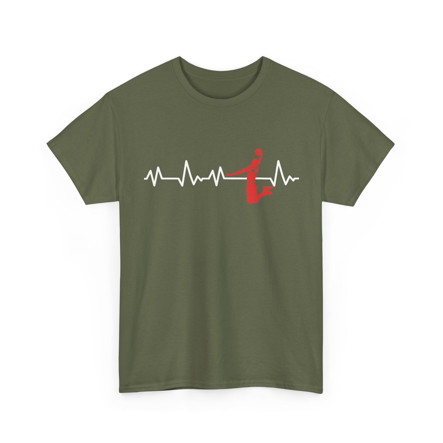 Basketball Heartbeat Shirt, Sports Basketball Lovers, Basketball Players Gifts T-Shirt