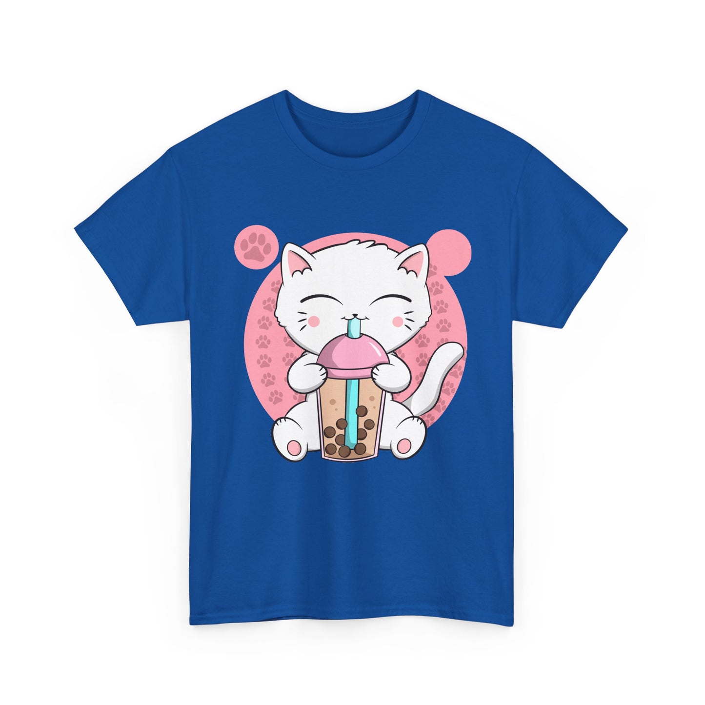 Anime Cat Shirt, Boba Cat Bubble Tea Neko, Japanese Kawaii Cat Lovers Gifts Shirt
