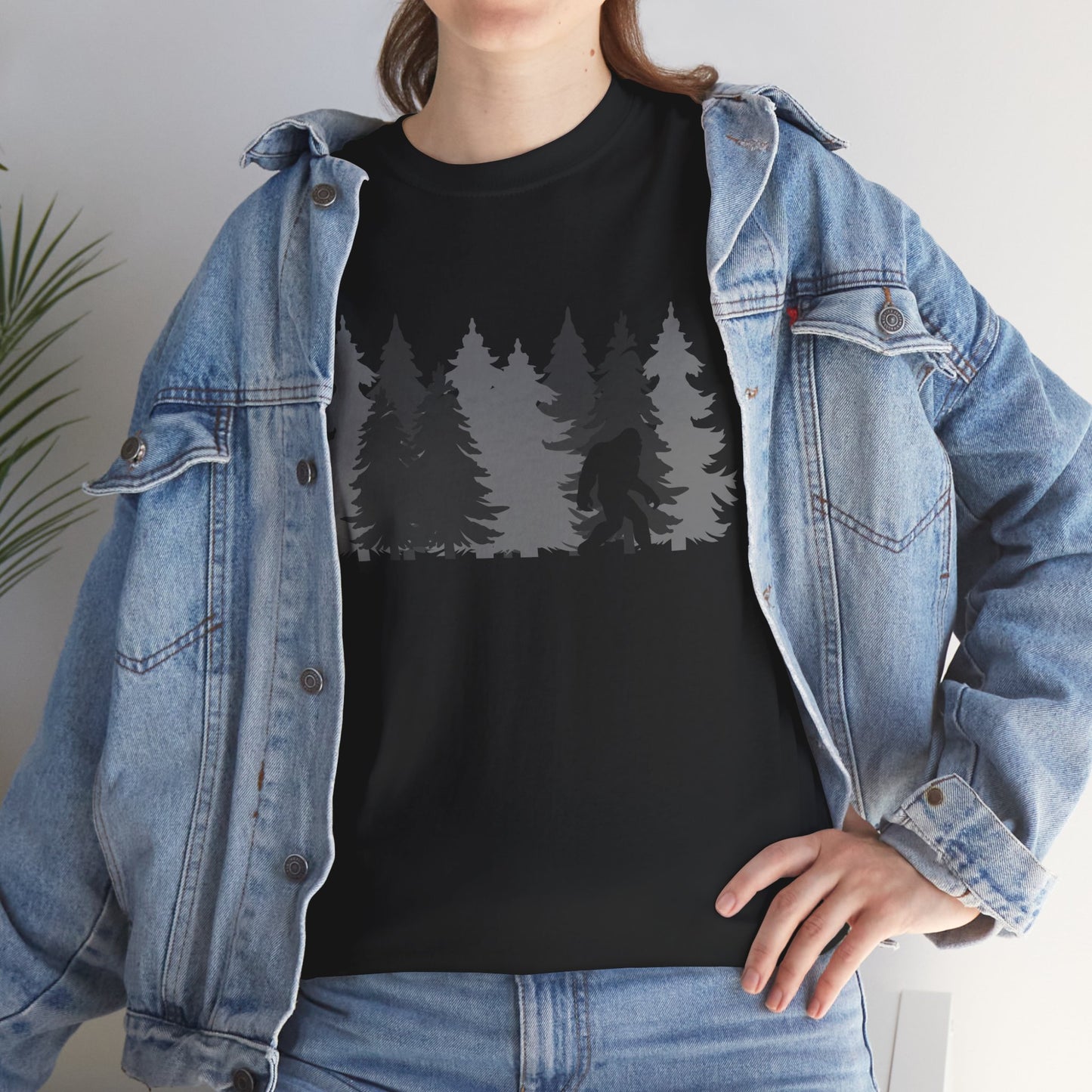 Bigfoot Shirt, Sasquatch Lovers, Bigfoot Pine Trees Women Men Gifts Shirt
