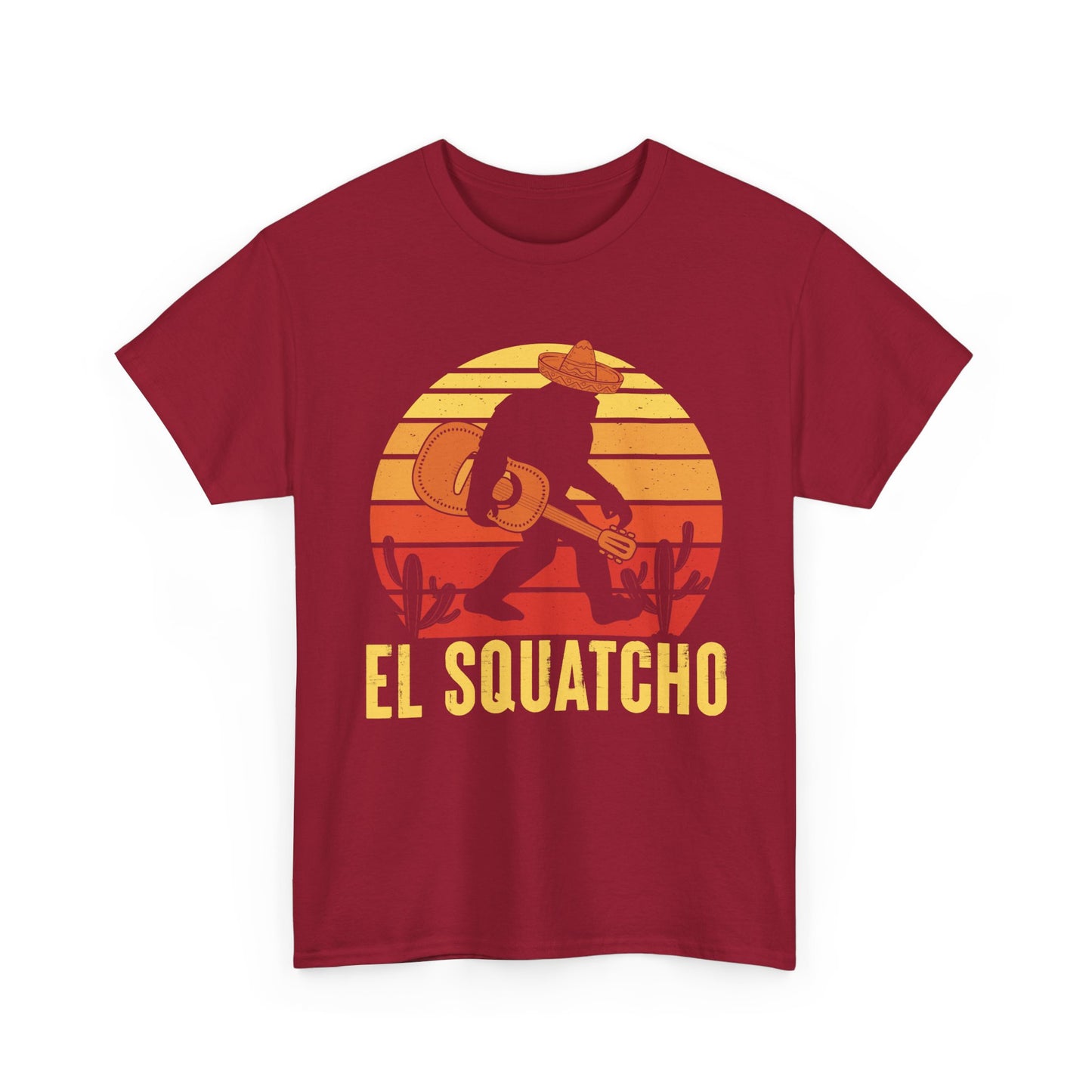 Bigfoot Shirt, El Squatcho, Sasquatch Lovers Gifts, Bigfoot Guitar Funny T-Shirt