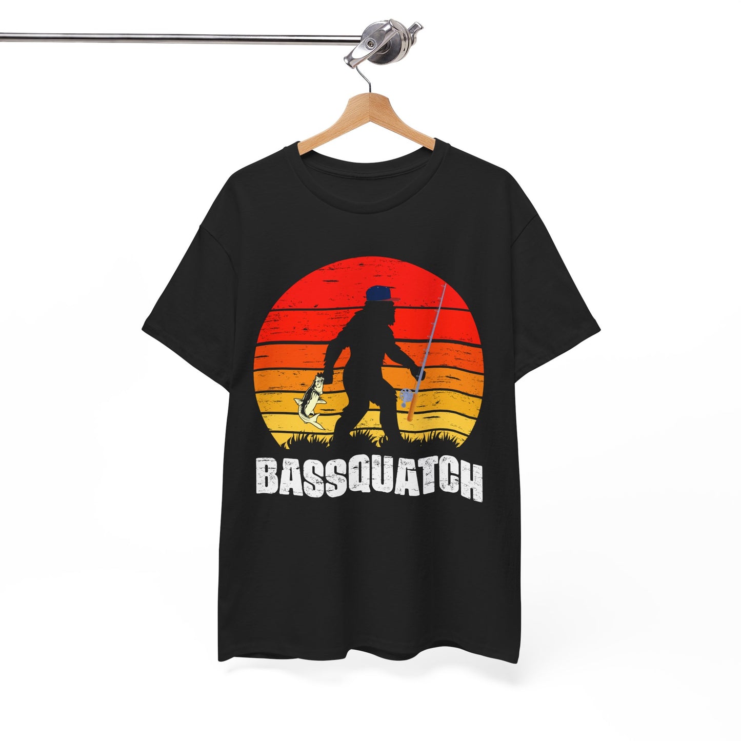 Bigfoot Fishing Shirt, Bassquatch Sasquatch Fishing, Fishing Bigfoot Lovers T-Shirt