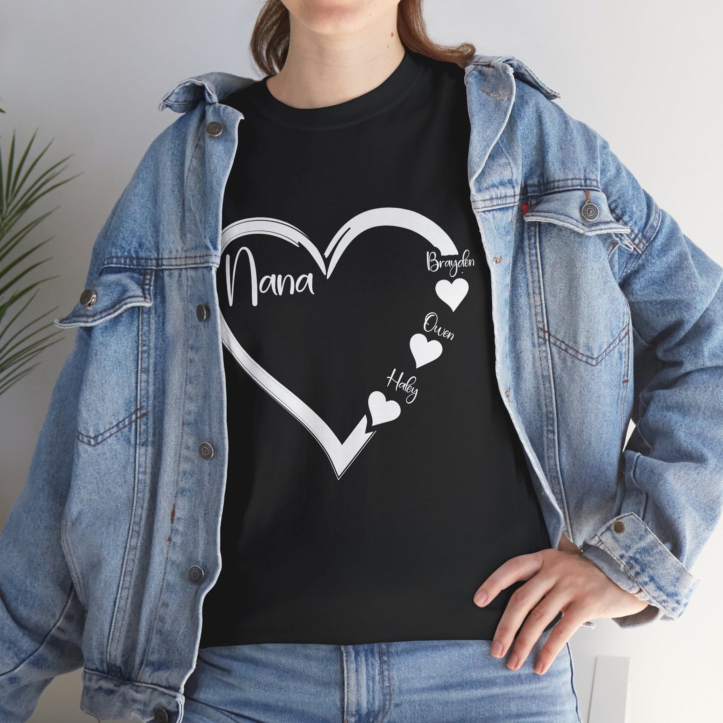 Nana Shirt, Heart Grandmother Mother's Day, Grandma Grandkids Gifts T-Shirt