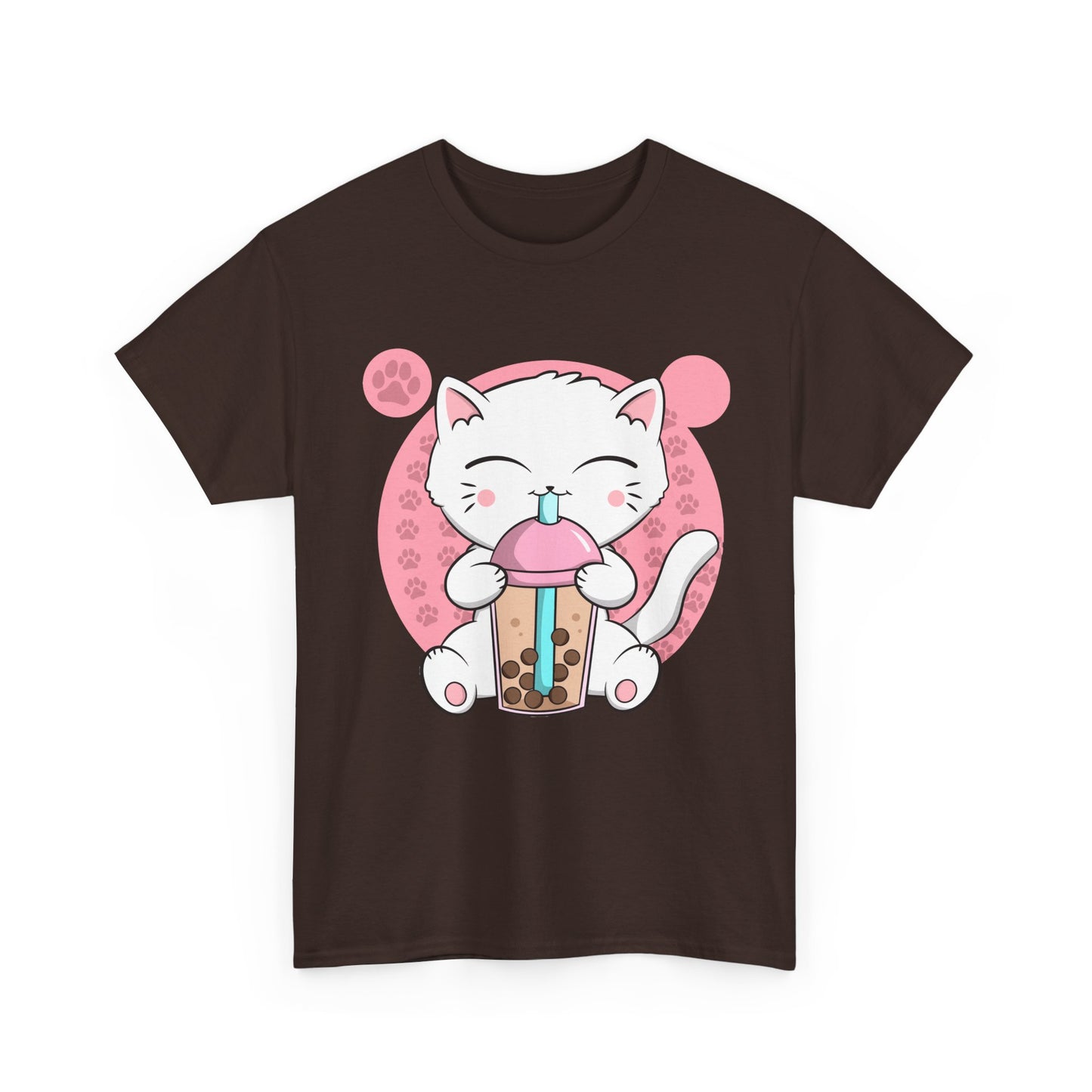 Anime Cat Shirt, Boba Cat Bubble Tea Neko, Japanese Kawaii Cat Lovers Gifts Shirt
