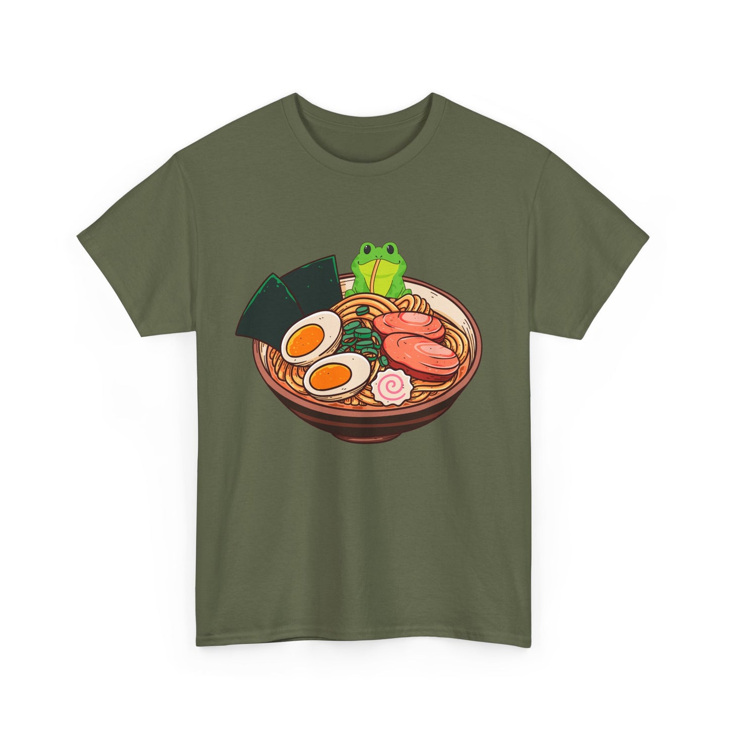 Kawaii Frog Shirt, Kawaii Frog Eating Ramen, Japanese Food Lovers Women Men T-Shirt