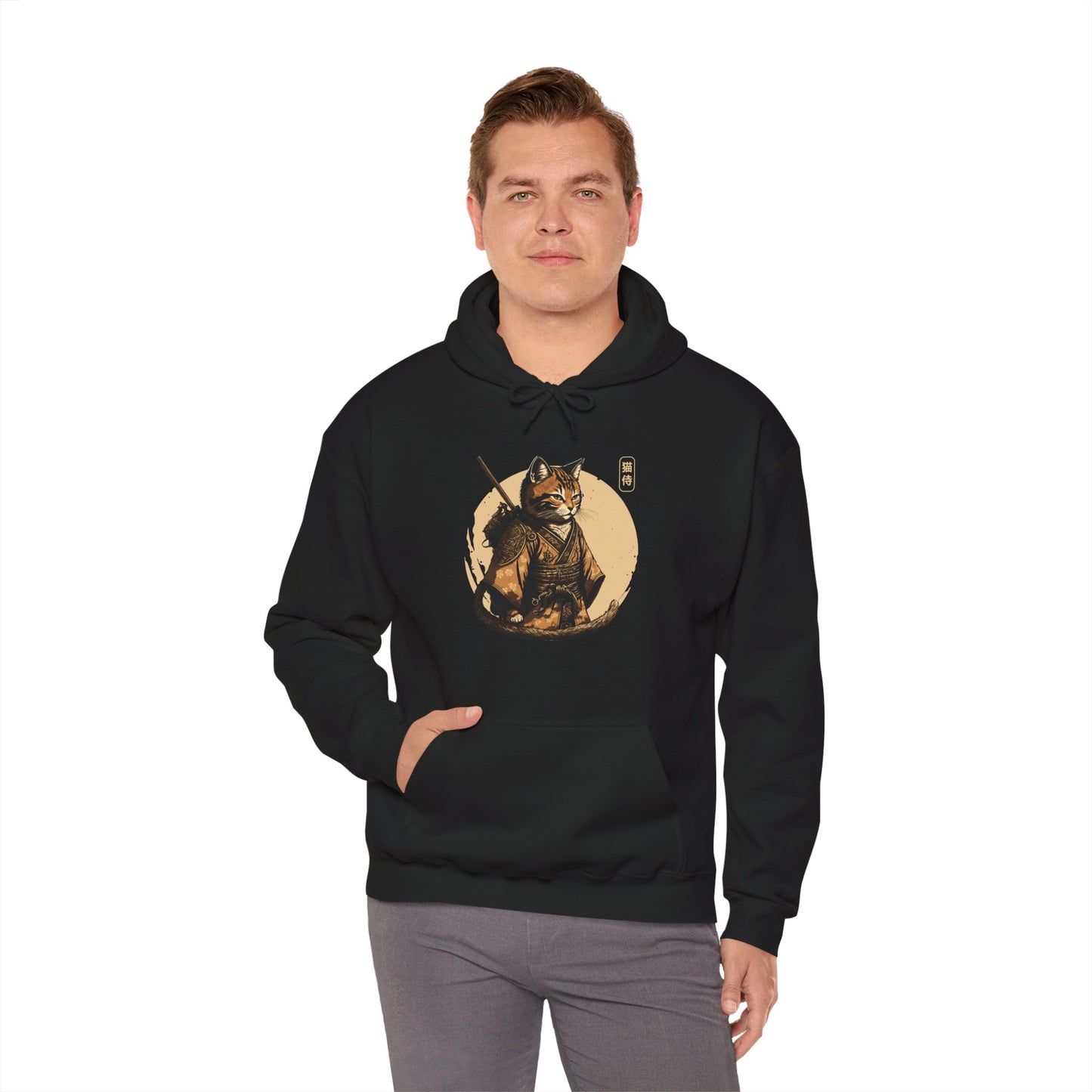 Ninja Cat Hoodie, Japanese Samurai Cat, Japanese Culture Lovers Gifts Women Men Hoodie