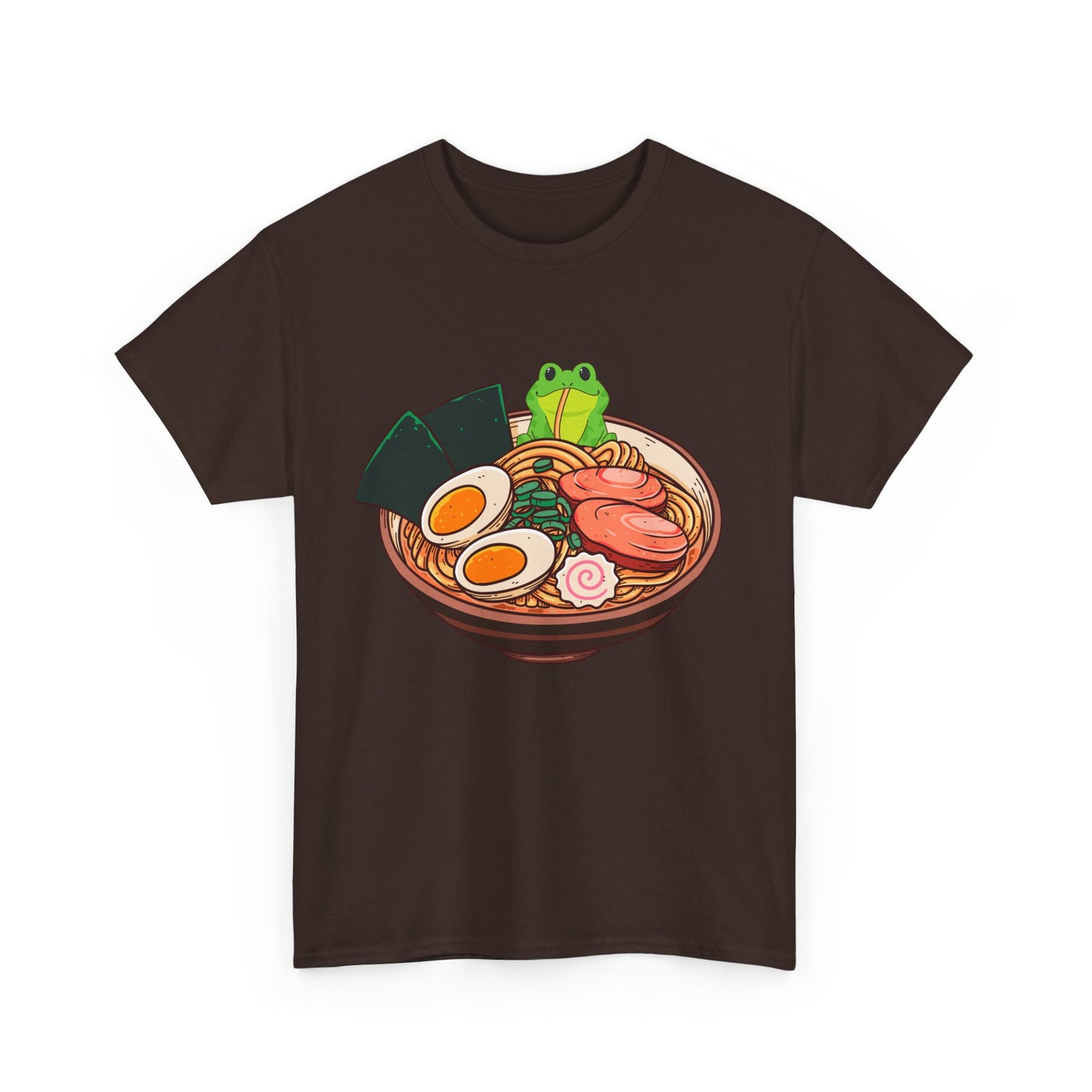 Kawaii Frog Shirt, Kawaii Frog Eating Ramen, Japanese Food Lovers Women Men T-Shirt