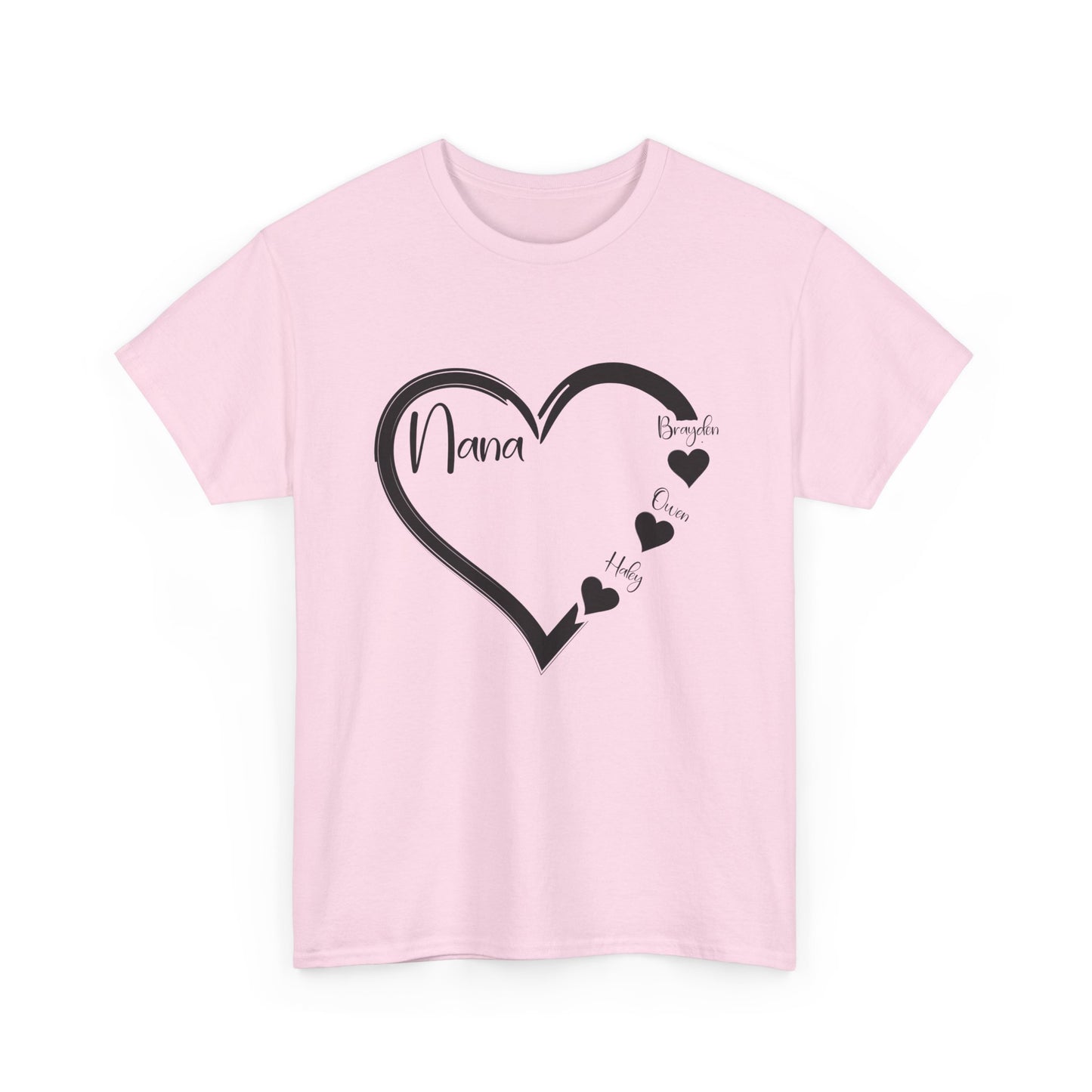 Nana Heart Shirt, Grandmother Mother's Day, Grandma Grandkids Gifts T-Shirt