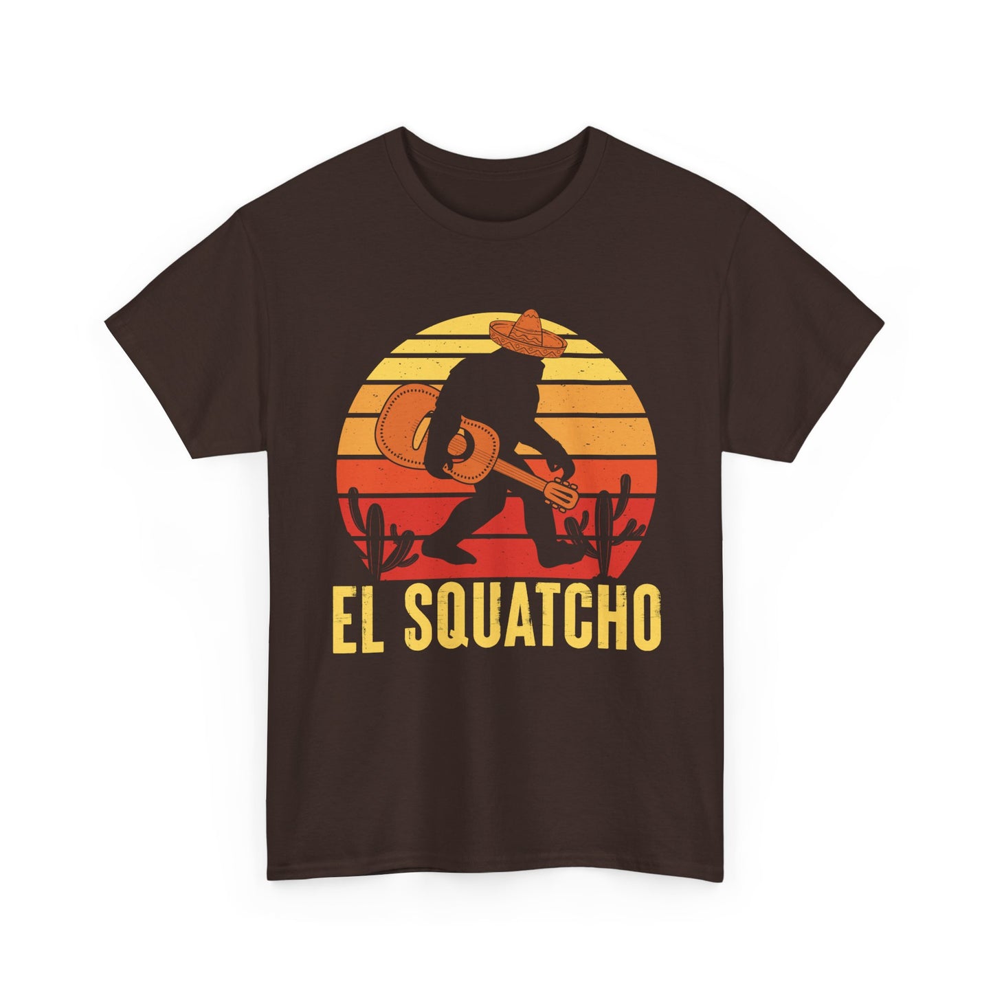Bigfoot Shirt, El Squatcho, Sasquatch Lovers Gifts, Bigfoot Guitar Funny T-Shirt