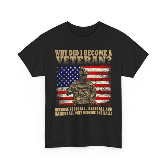 Veteran Shirt, Why Did I Become a Veteran?, Veterans Day Dad Grandpa Gifts Shirt