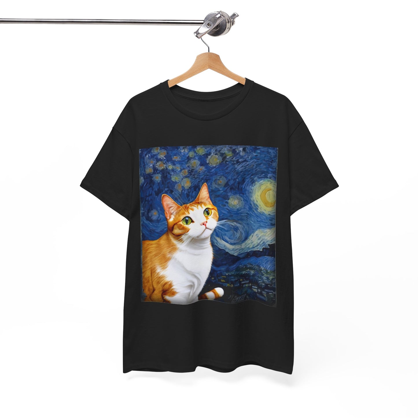 Cat T-Shirt, Cats Owner, Van Gogh Starry Night Cat Animals Lovers Gifts Shirt