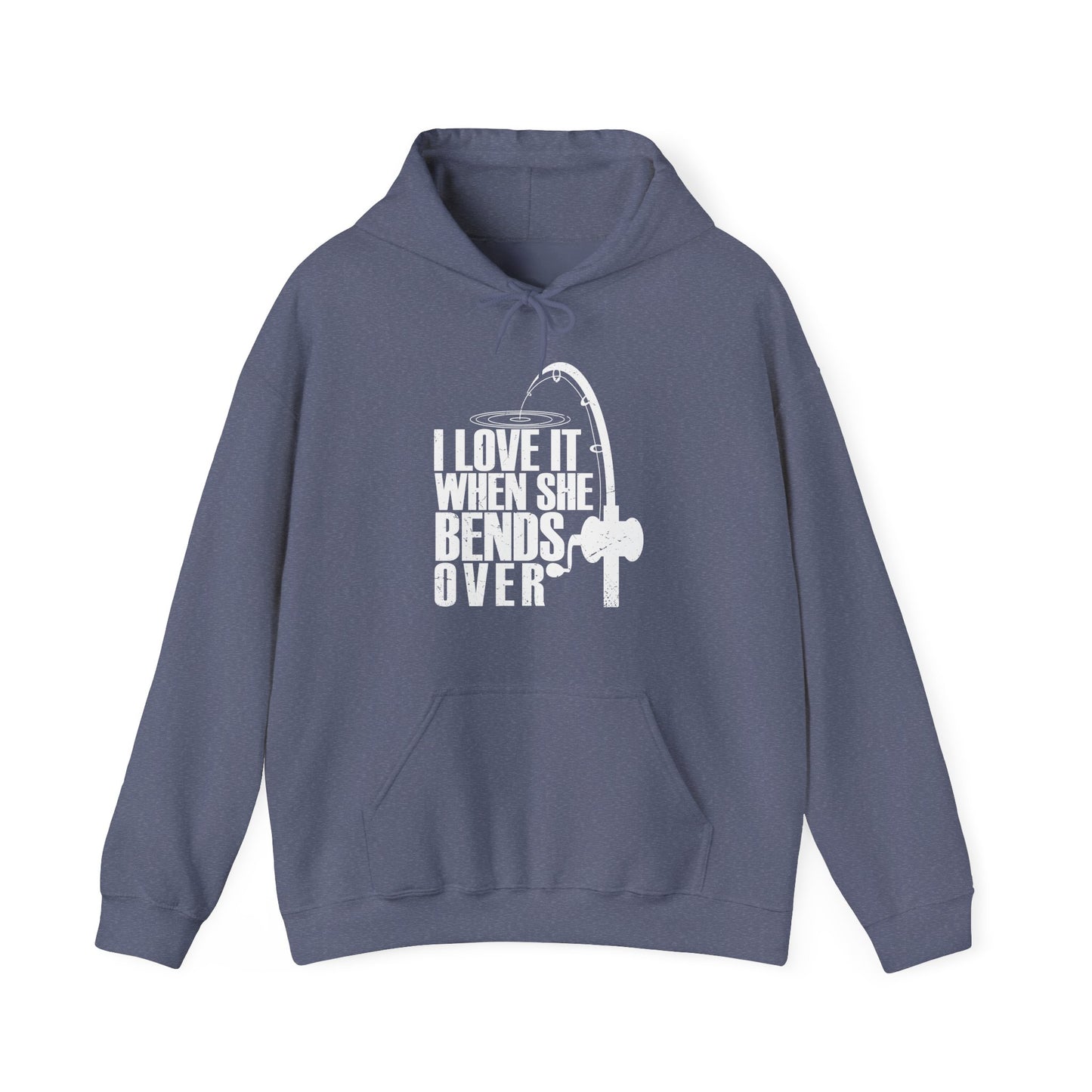 Fisherman Hoodie, Fishing Rod, Fishing Season Lovers I Love It When She Bends Over Hoodie
