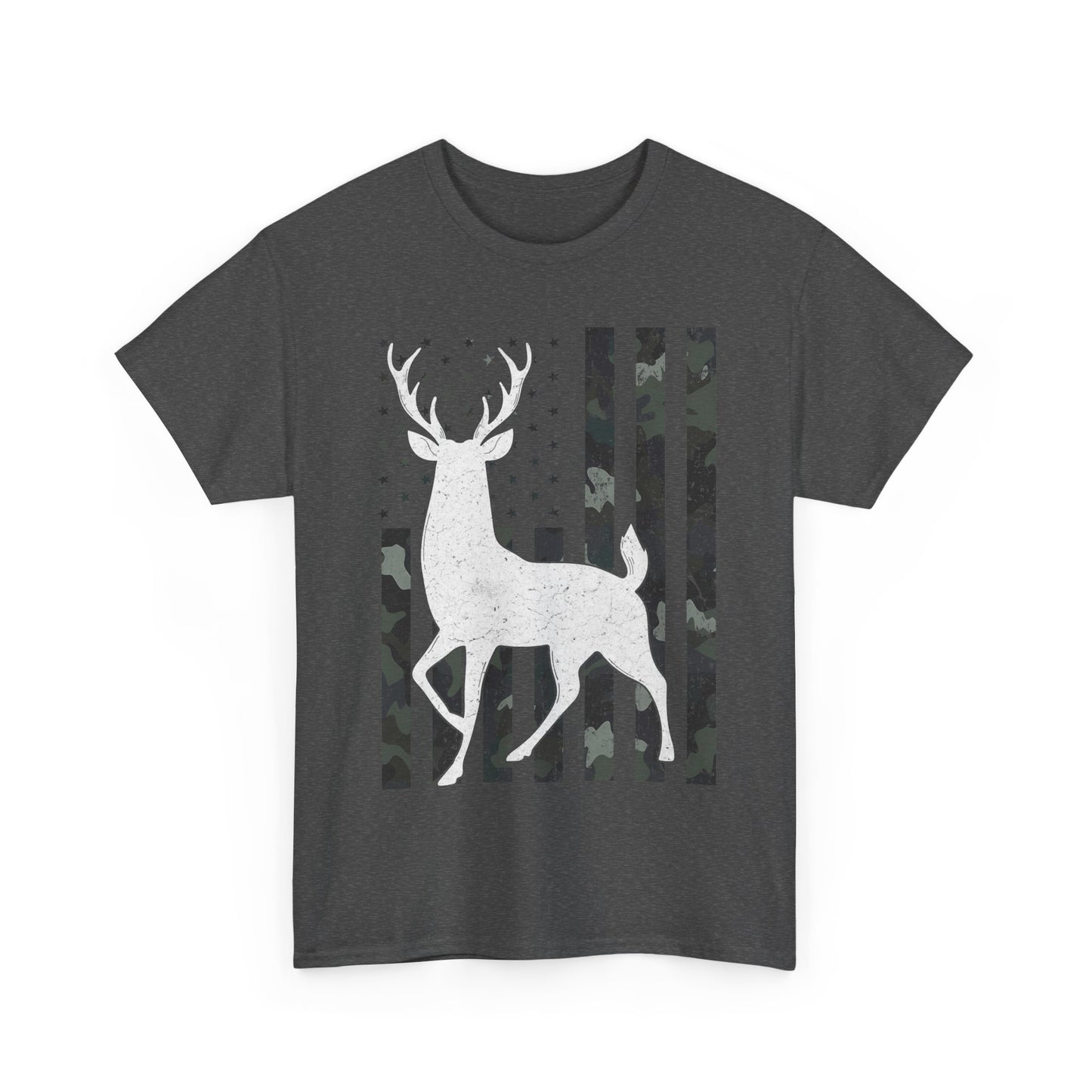 Deer Hunting Shirt, American Flag Camo Deer Hunting Season Lovers, Hunter Dad Men T-Shirt