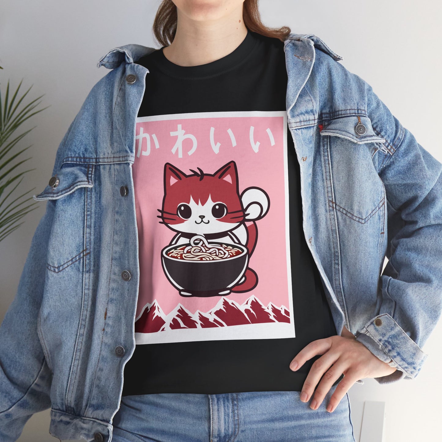 Anime Cat Shirt, Kawaii Cat Lovers Gifts, Japanese Art Woodblock Kitten T-Shirt