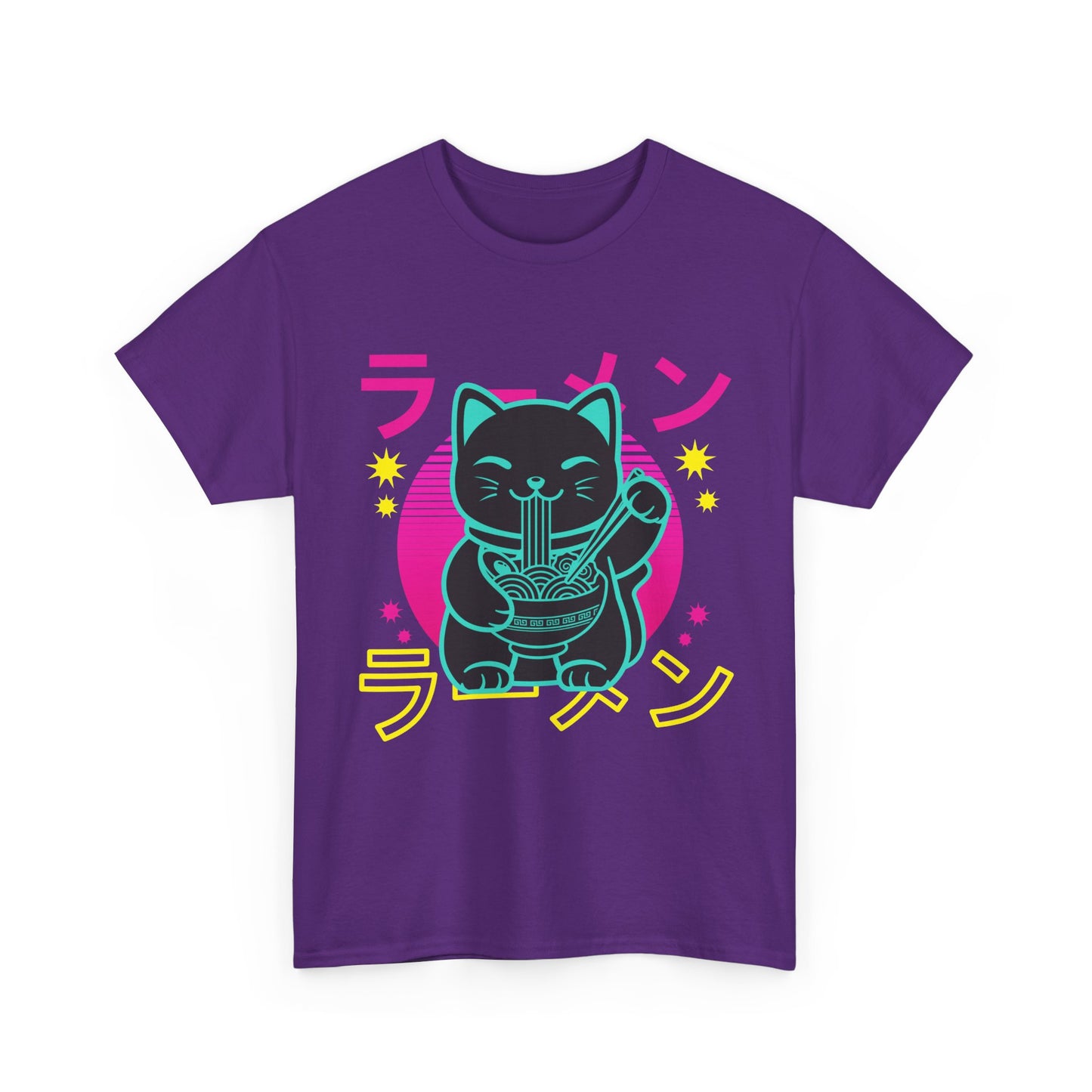 Anime Cat Shirt, Kawaii Cat, Japanese Noodles Lovers Gifts Kitten T-Shirt