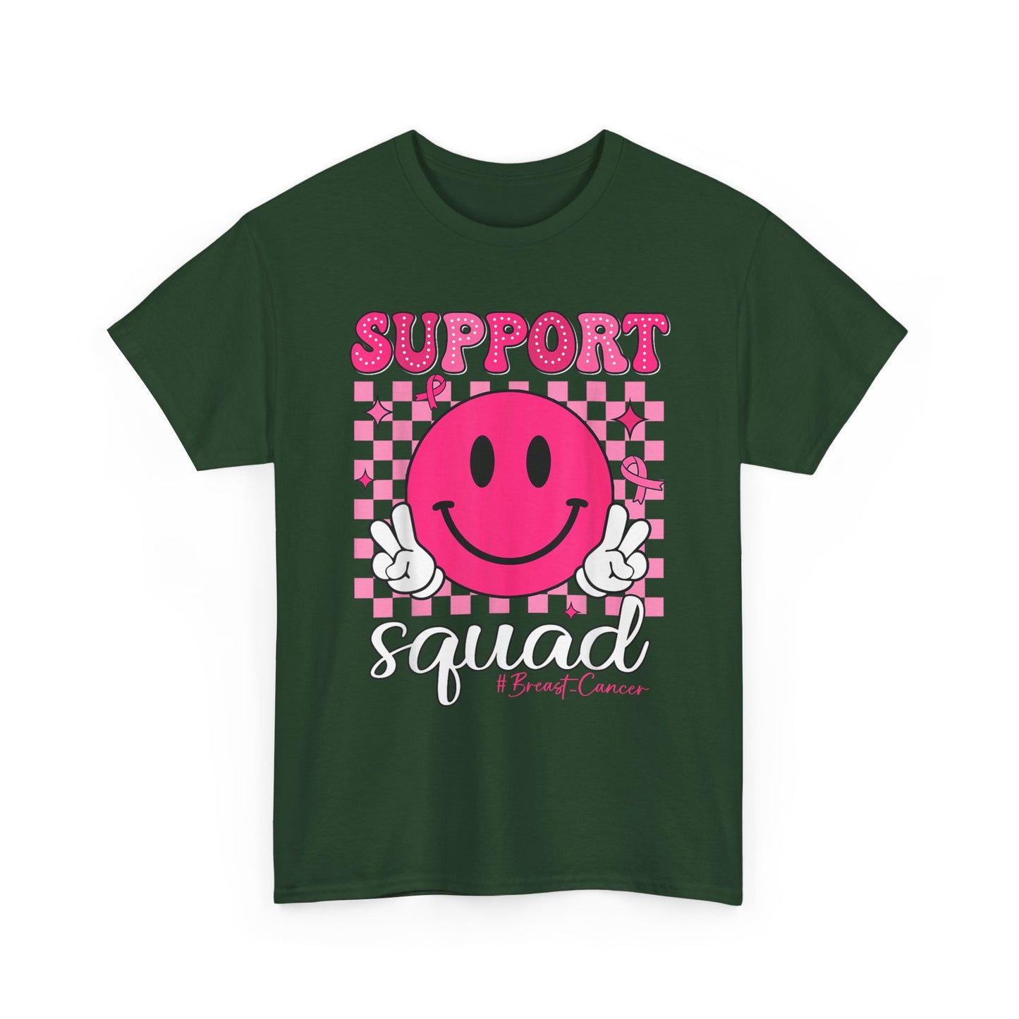 Support Squad Breast Cancer T-Shirt, Breast Cancer Awareness Pink Ribbon Warriors Gifts T-Shirt