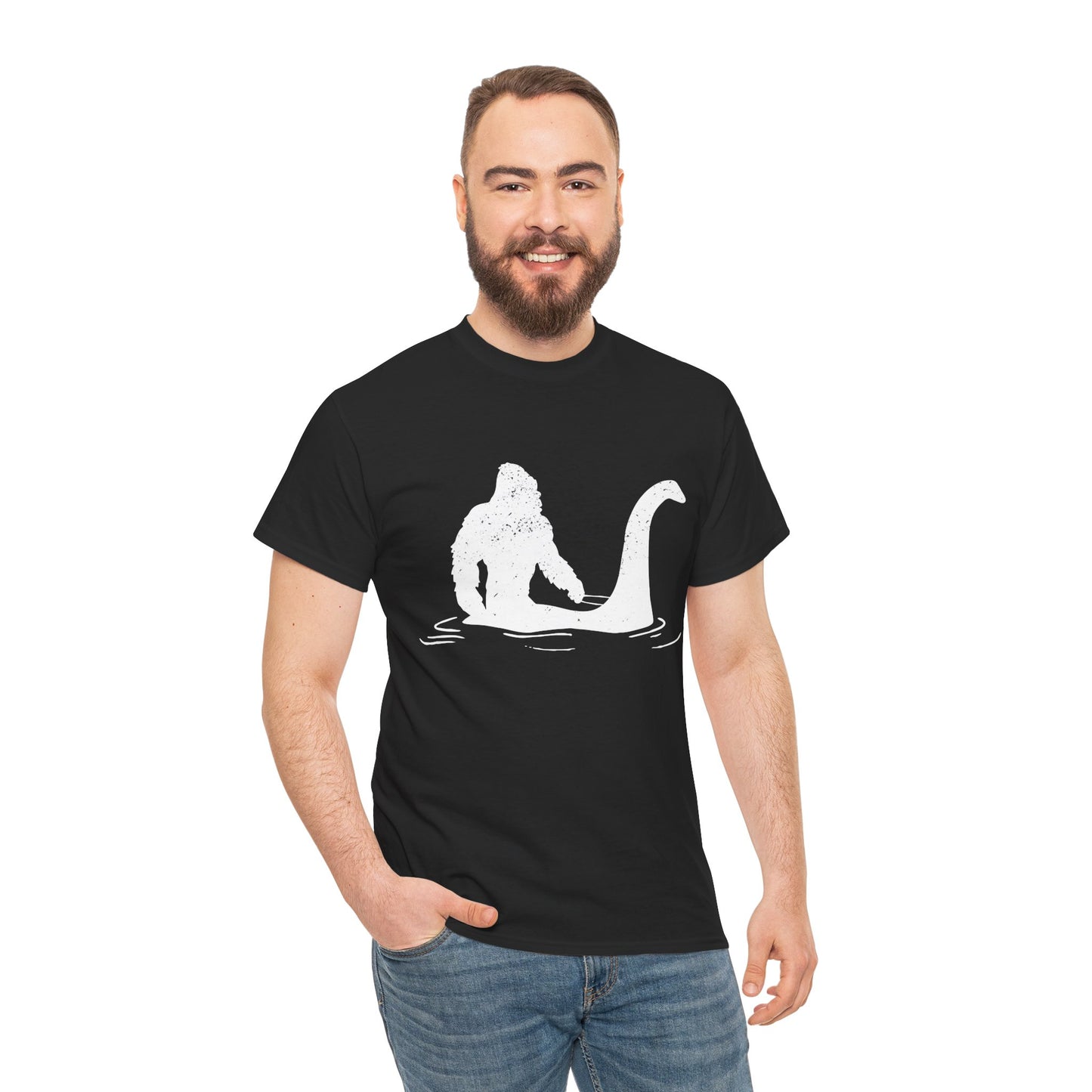 Bigfoot Shirt, Bigfoot Dinosaur, Sasquatch Monster Bigfoot Lovers Fun Shirt