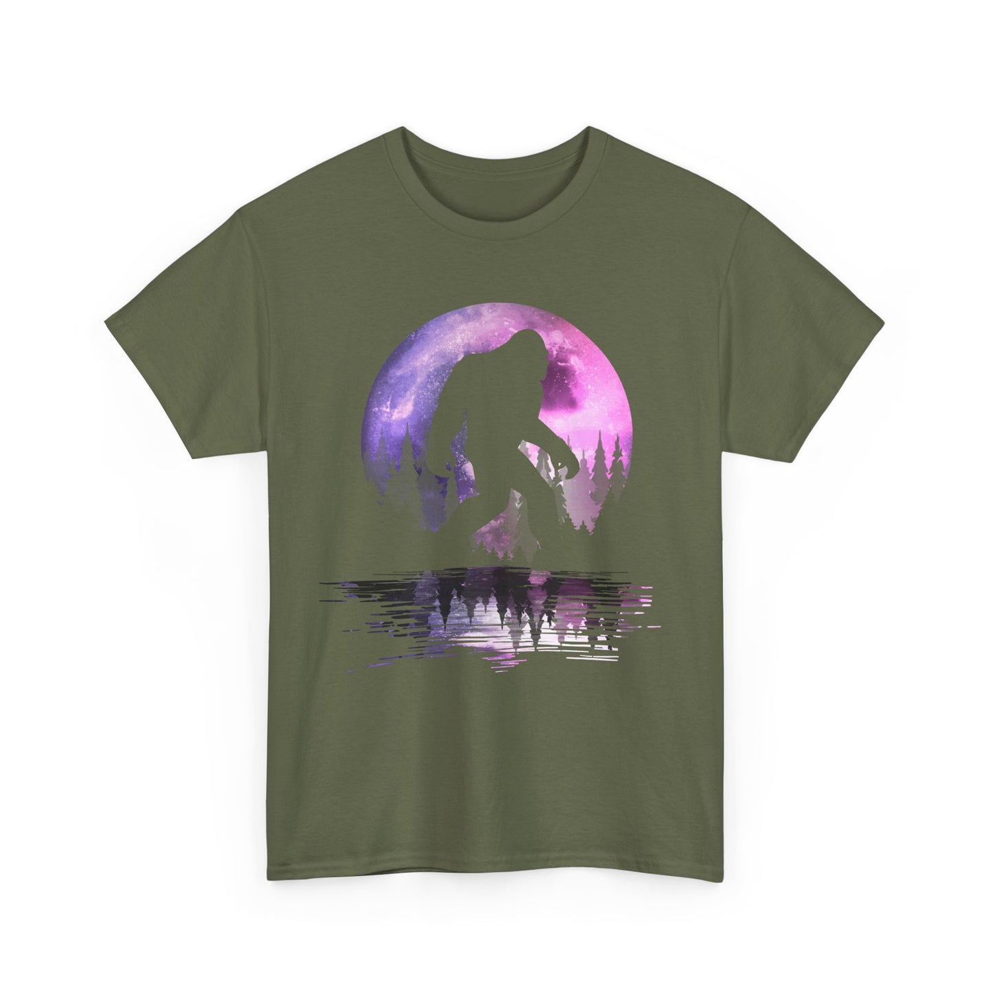 Bigfoot Moon Shirt, Forest Sasquatch Lovers, Bigfoot Believers Gifts Women Men T-Shirt