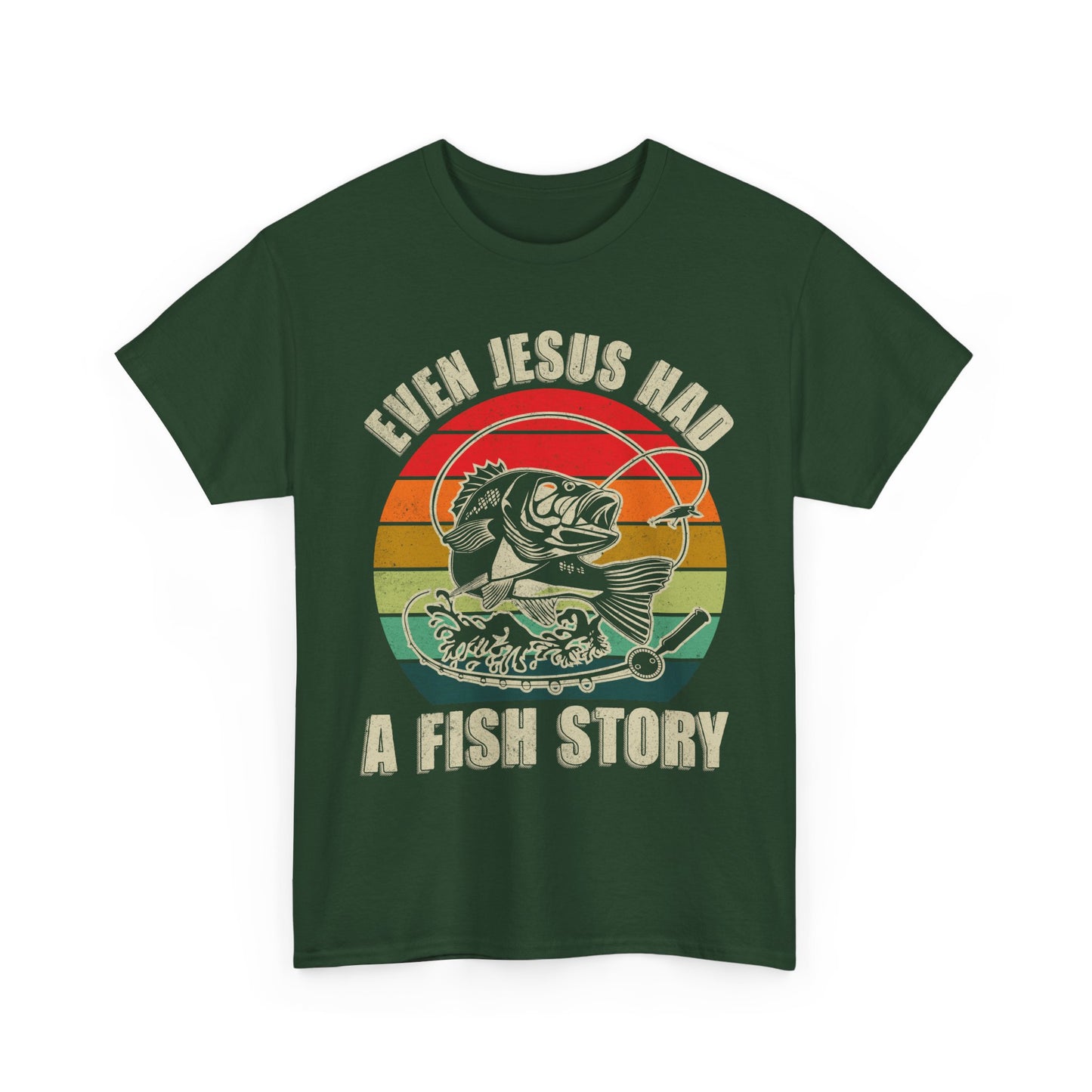 Fishing T-Shirt, Christian Bass Fishing Shirt, Even Jesus Had Fish Story, Fisherman Fishing Season T-Shirt