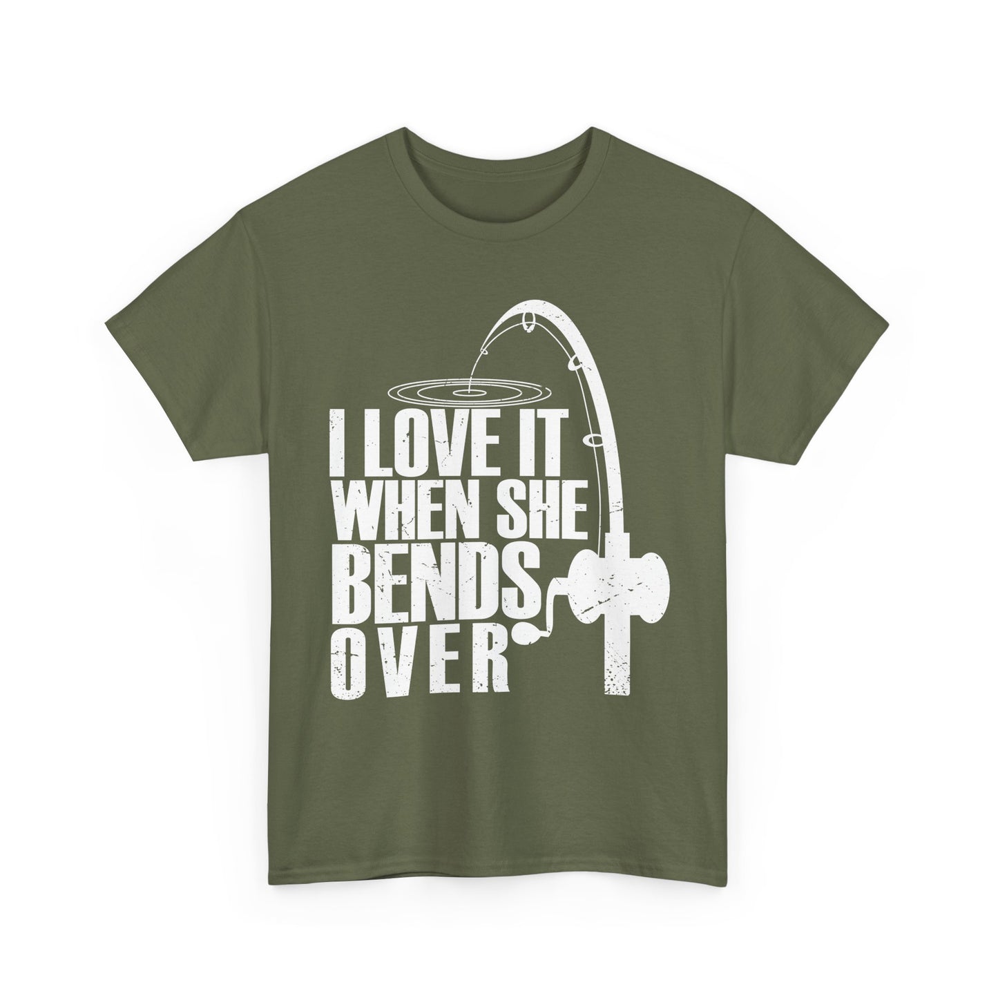 Fisherman T-Shirt, Fishing Rod, Fishing Season Lovers I Love It When She Bends Over Shirt