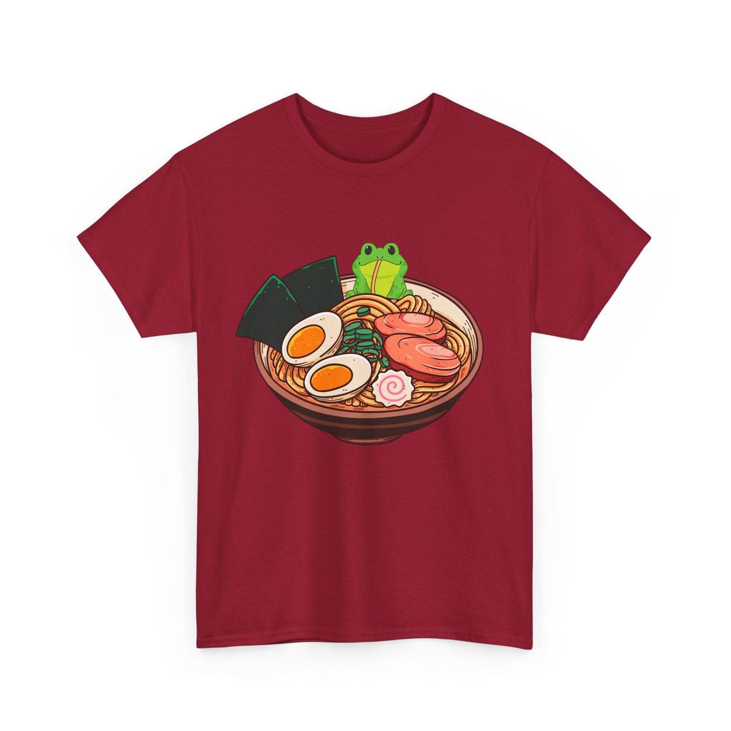 Kawaii Frog Shirt, Kawaii Frog Eating Ramen, Japanese Food Lovers Women Men T-Shirt