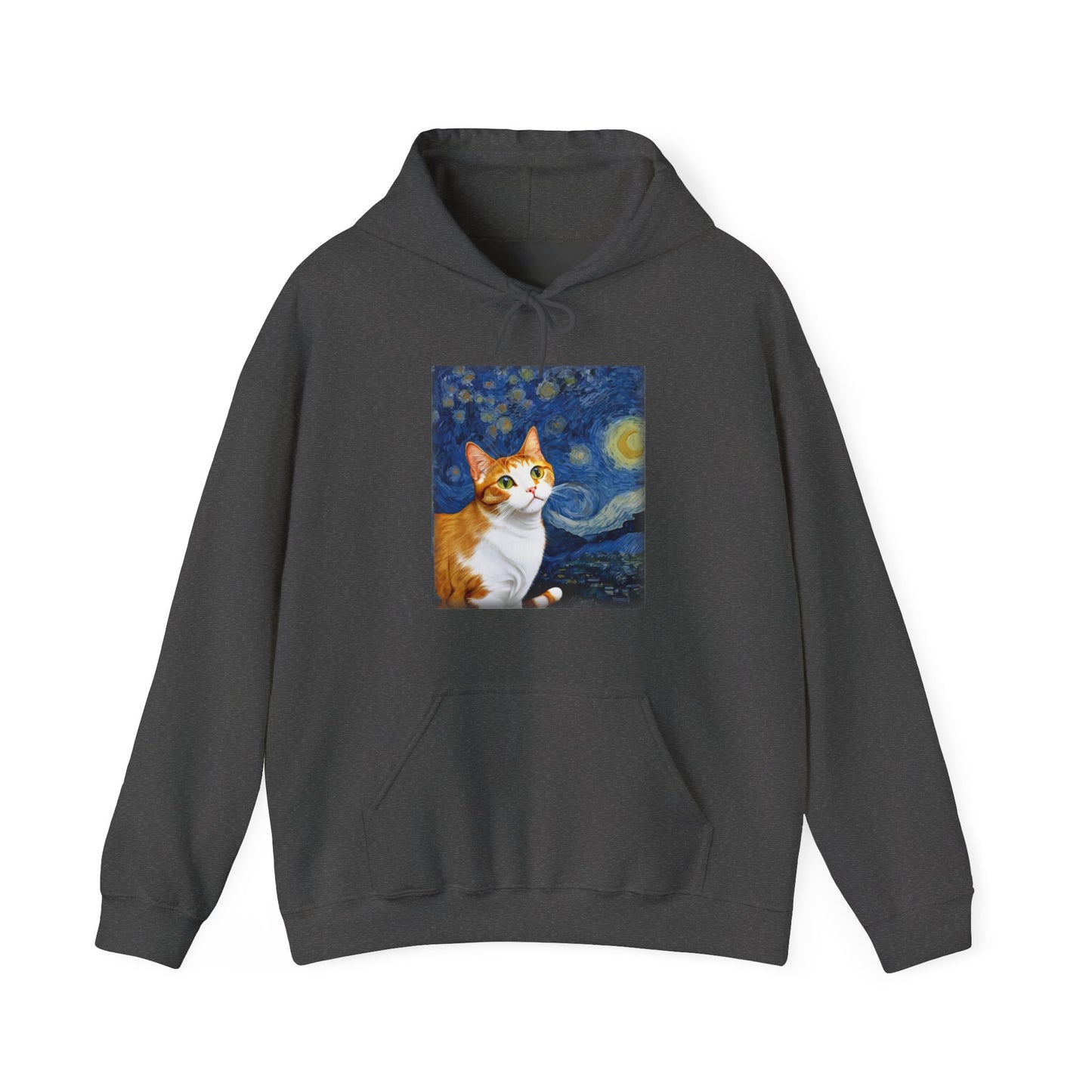 Cat Hoodie, Cats Owner, Van Gogh Starry Night Cat Animals Lovers Gifts Hoodie