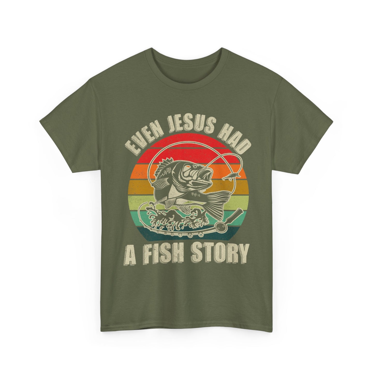 Fishing T-Shirt, Christian Bass Fishing Shirt, Even Jesus Had Fish Story, Fisherman Fishing Season T-Shirt
