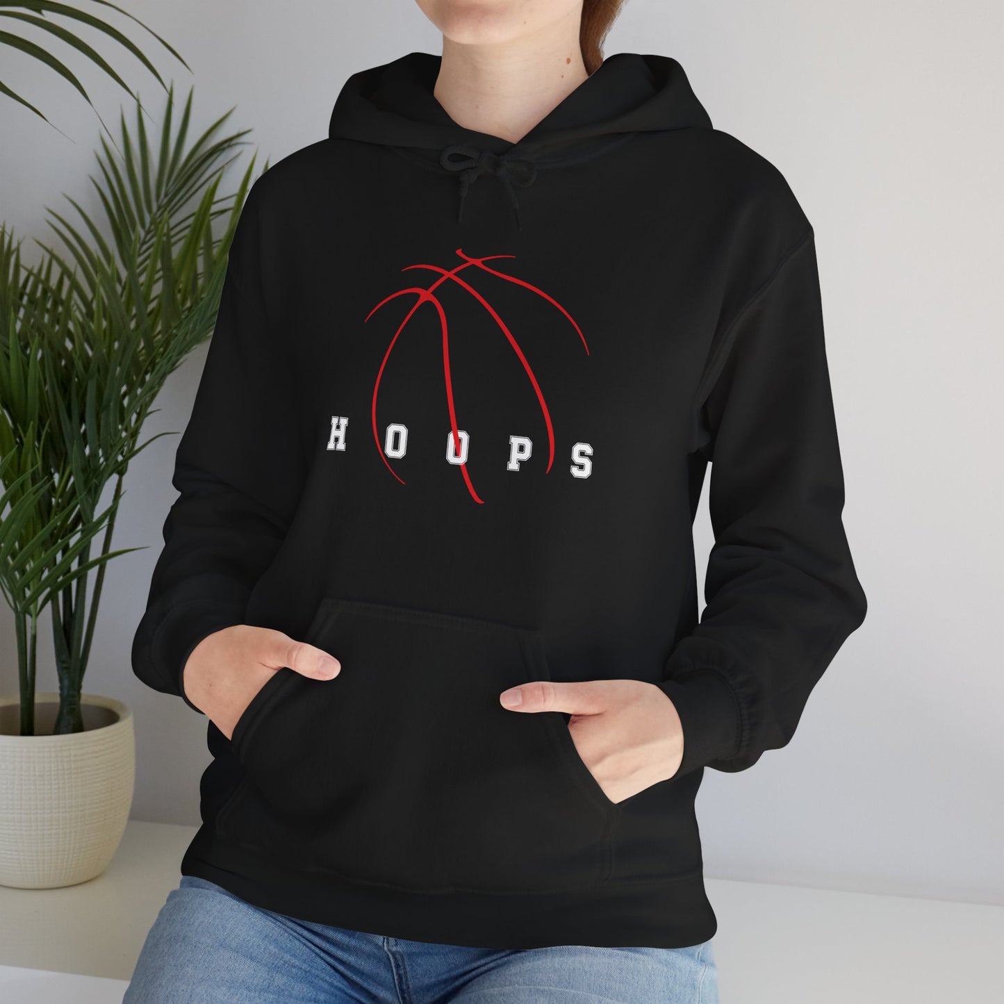 Hoops Basketball Hoodie, Basketball Player, Sports Basketball Fans Women Men Hoodie