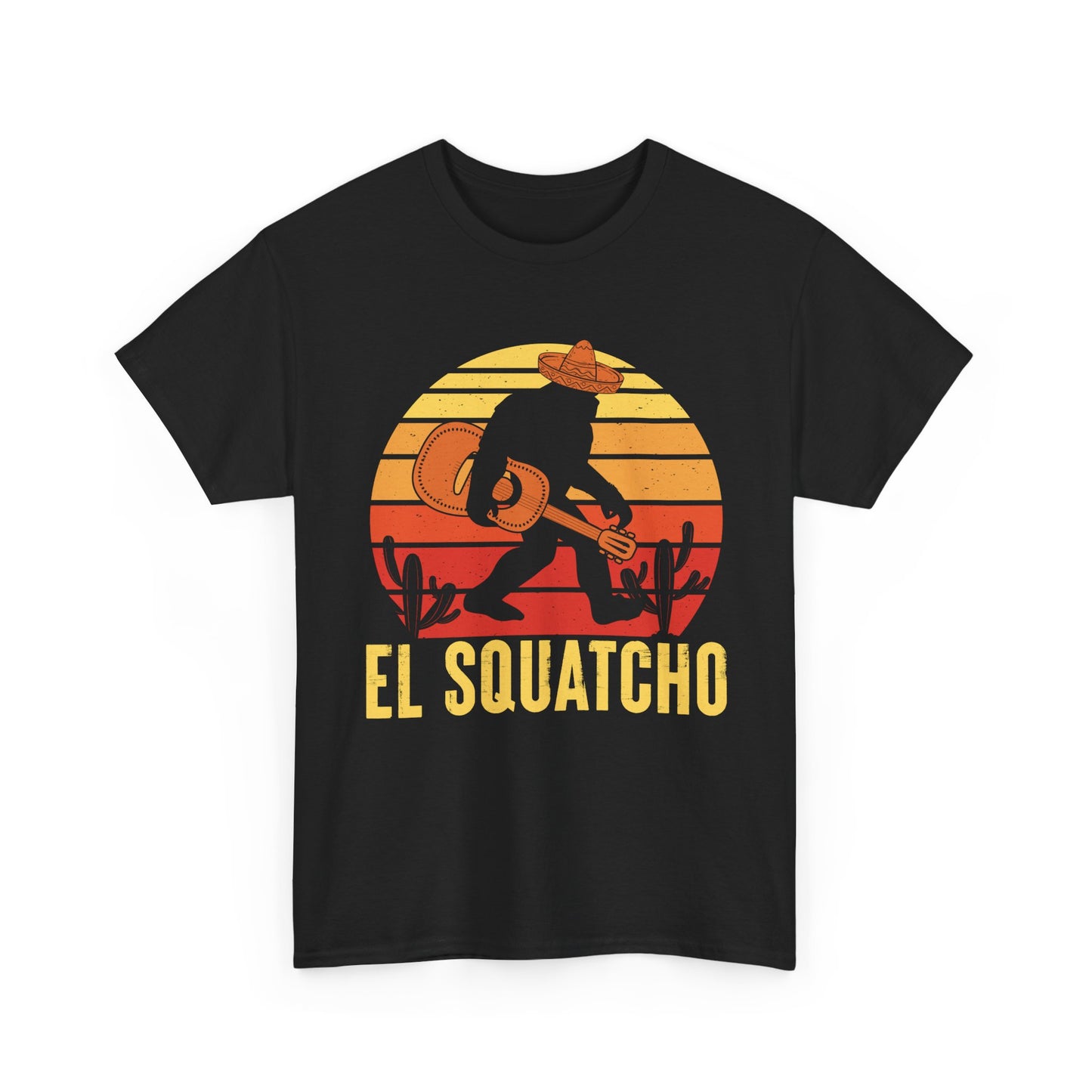 Bigfoot Shirt, El Squatcho, Sasquatch Lovers Gifts, Bigfoot Guitar Funny T-Shirt