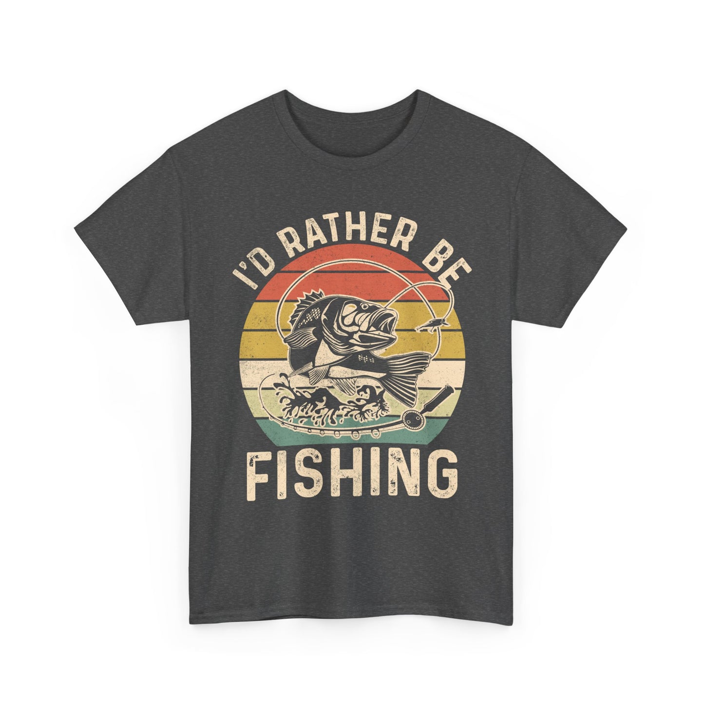 Fishing T-Shirt - I'd Rather Fishing, Fishing Season Lovers, Fisherman Fishing Bass T-Shirt