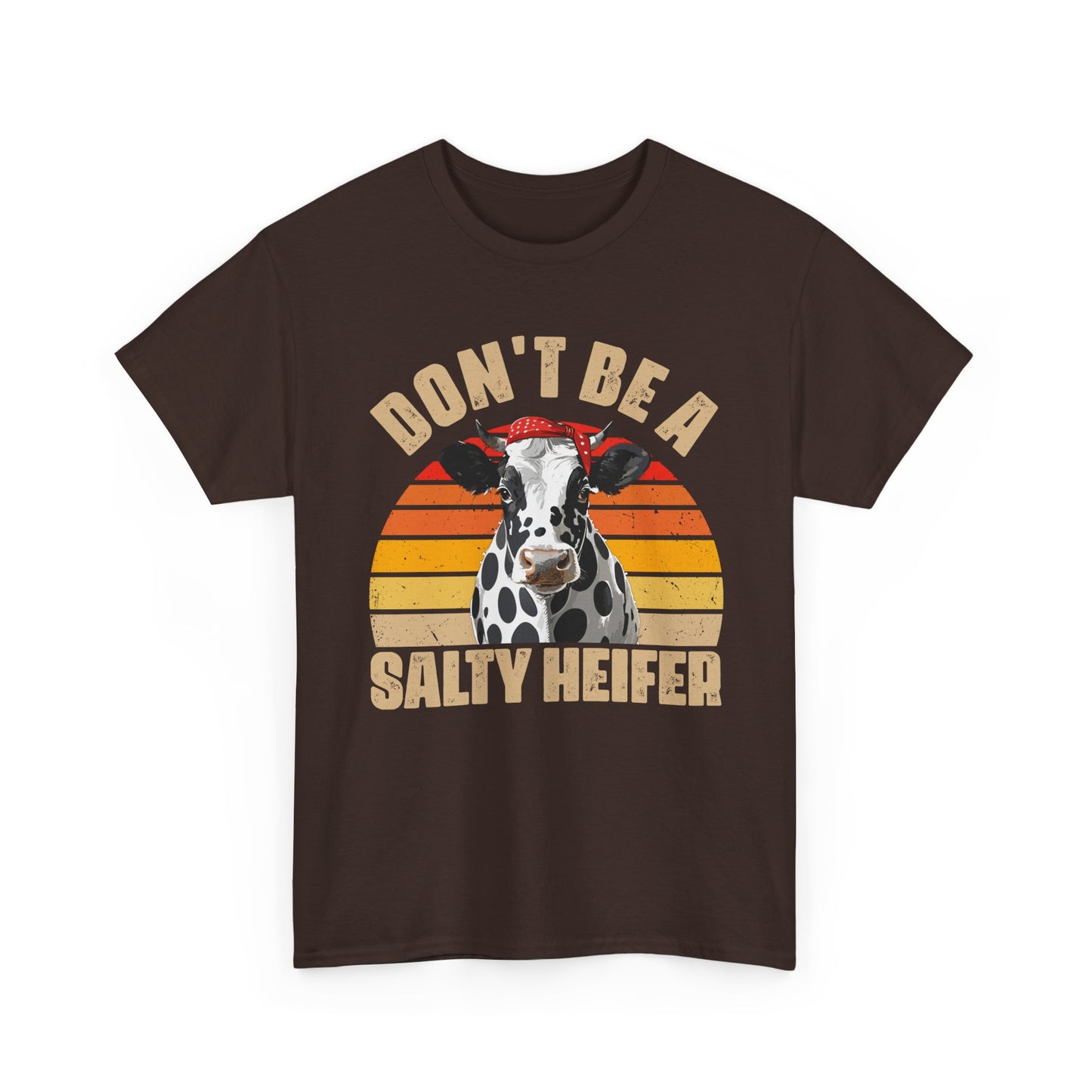Cow Shirt, Don't Be A Salty Heifer, Cow Bandana, Farming Lovers Gifts Farmer Shirt