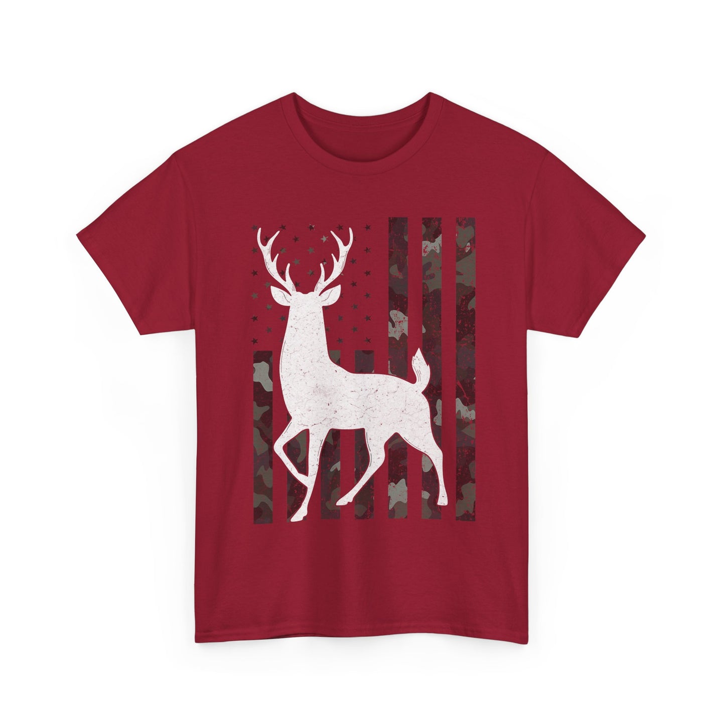Deer Hunting Shirt, American Flag Camo Deer Hunting Season Lovers, Hunter Dad Men T-Shirt