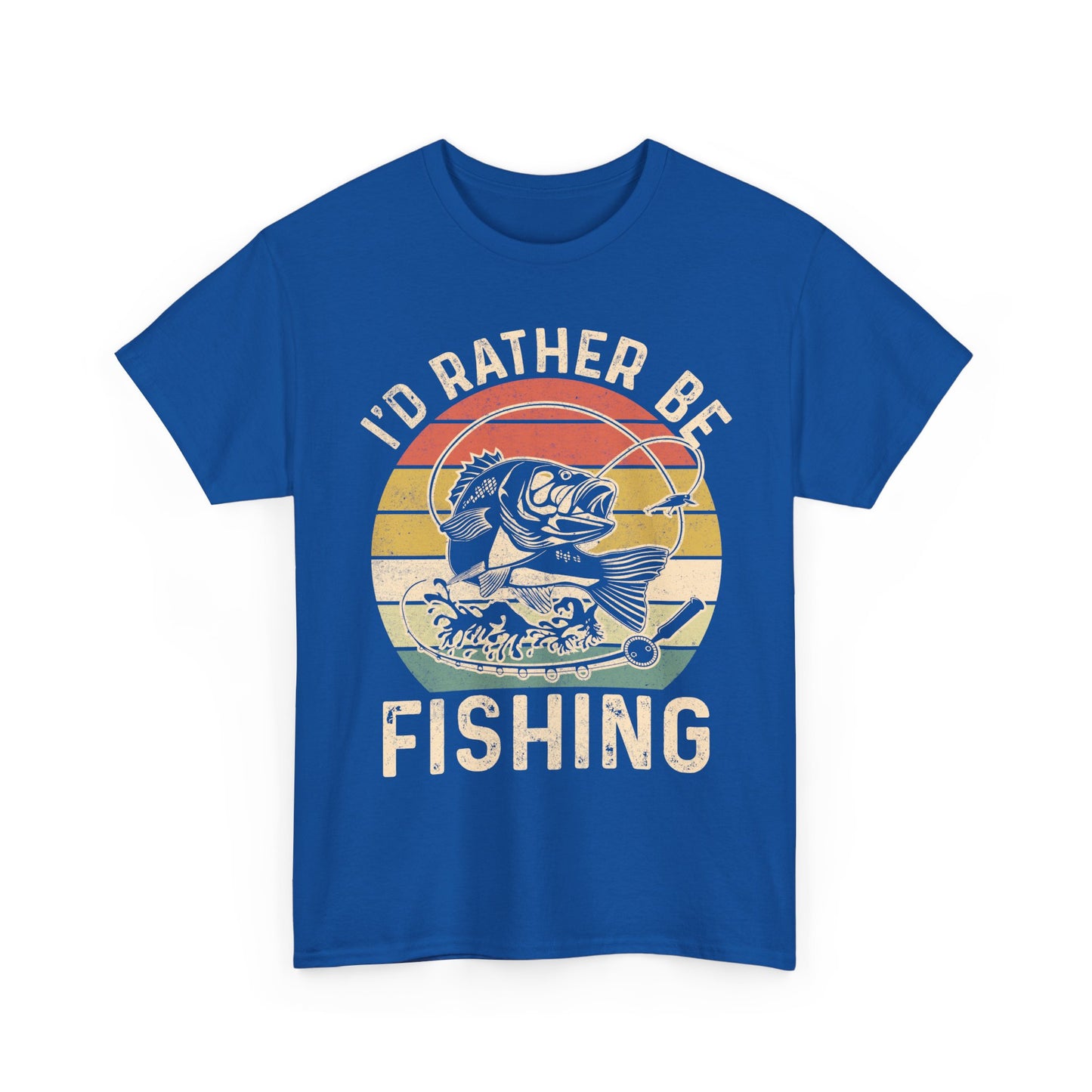 Fishing T-Shirt - I'd Rather Fishing, Fishing Season Lovers, Fisherman Fishing Bass T-Shirt
