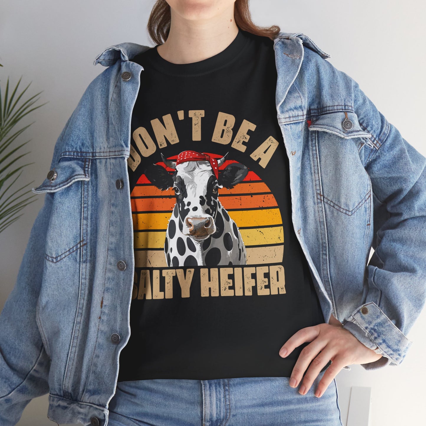 Cow Shirt, Don't Be A Salty Heifer, Cow Bandana, Farming Lovers Gifts Farmer Shirt