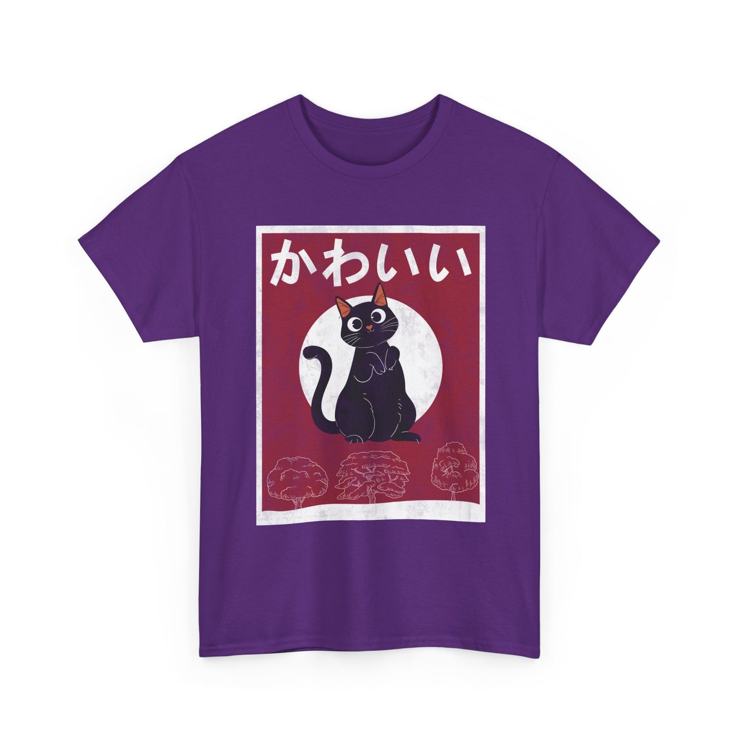 Kawaii Cat T-Shirt, Japanese Art Lovers Gifts, Anime Cat Women Men T-Shirt