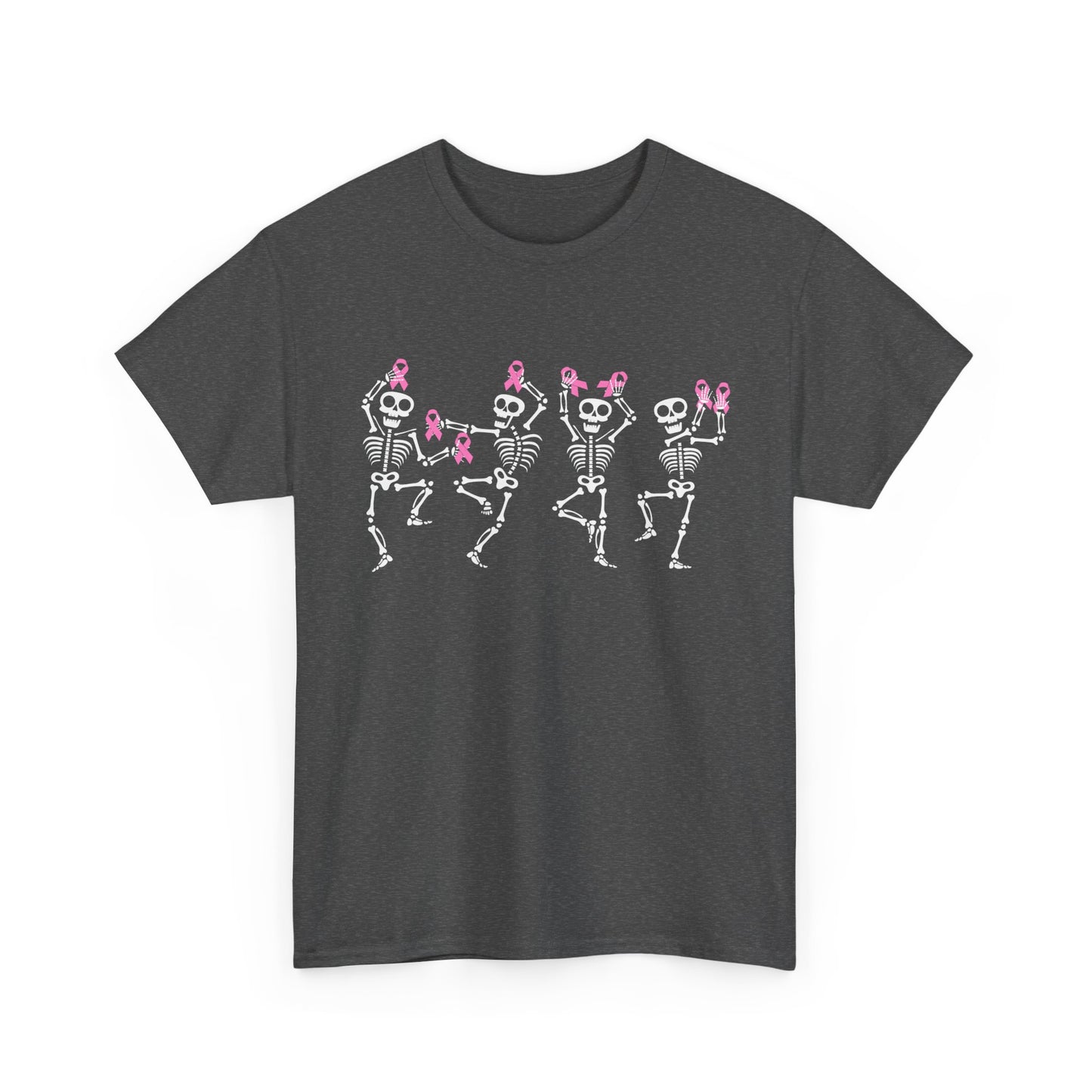 Breast Cancer Shirt, Breast Cancer Awareness, Dabbing Skeleton Pink Ribbon T-Shirt