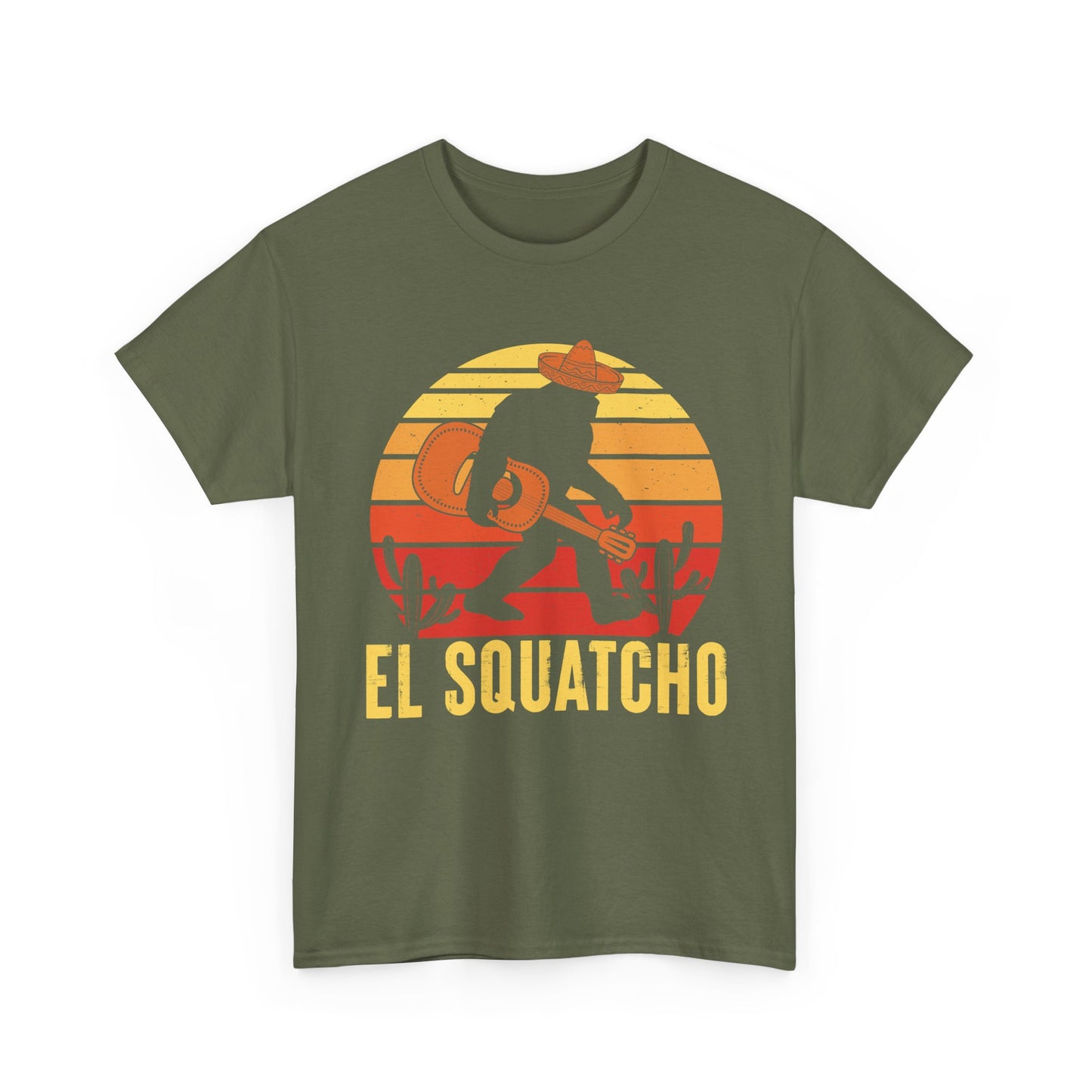 Bigfoot Shirt, El Squatcho, Sasquatch Lovers Gifts, Bigfoot Guitar Funny T-Shirt