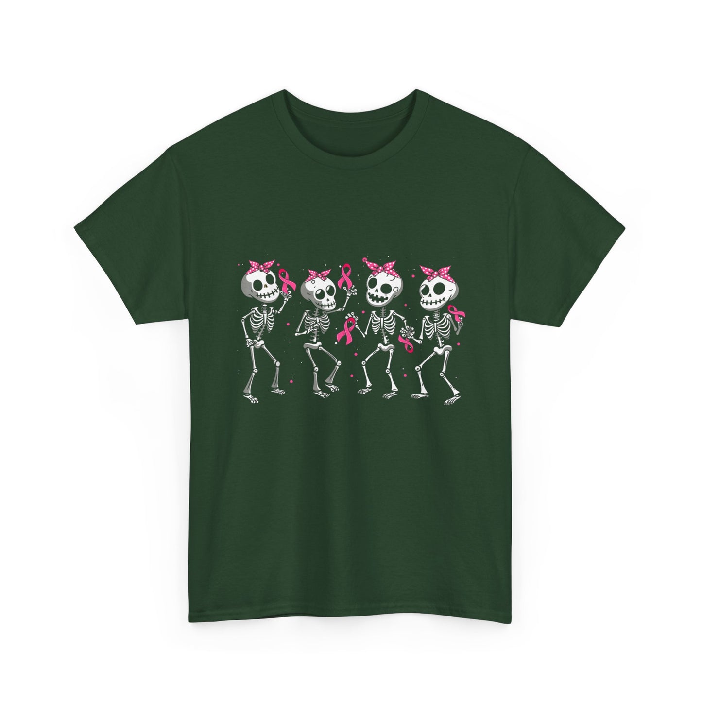 Breast Cancer Awareness T-Shirt, Breast Cancer Dabbing Skeleton Pink Ribbon Funny Shirt