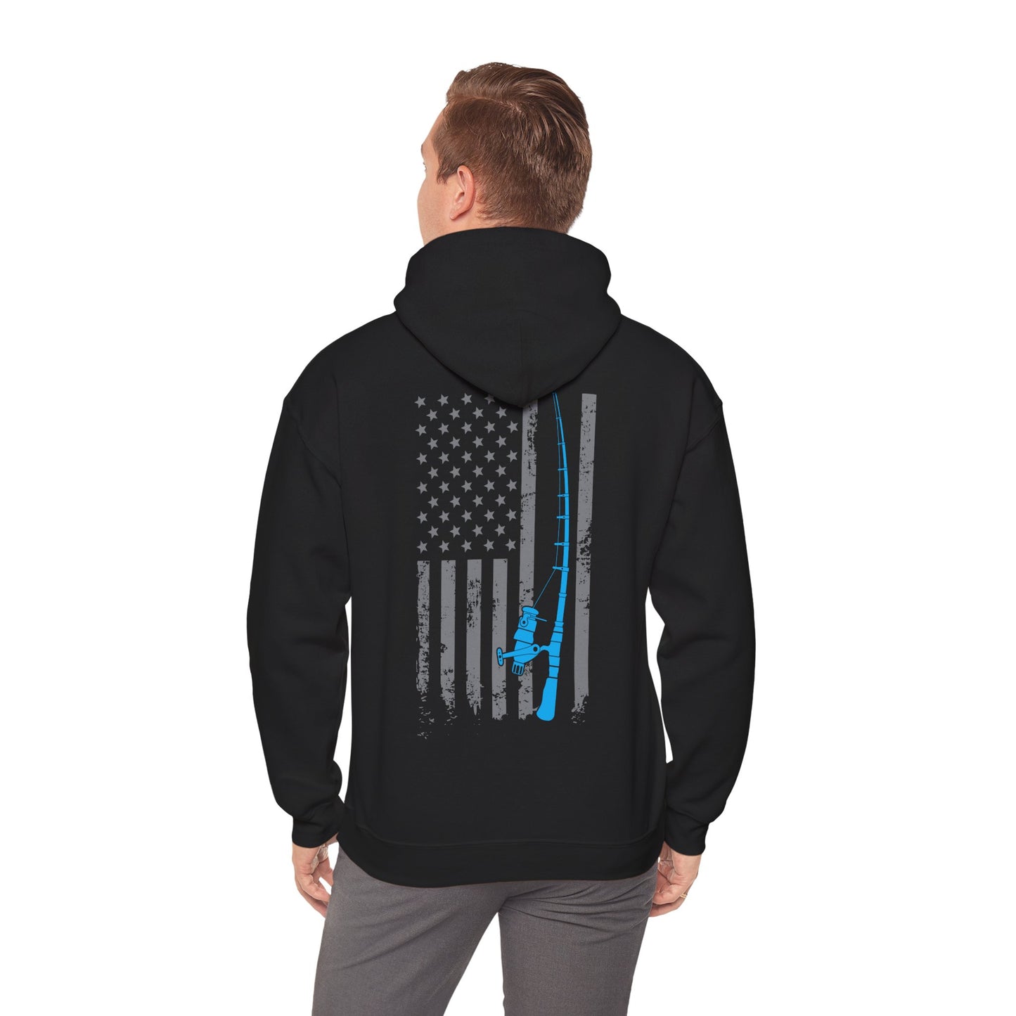 American Flag Fishing Hoodie, Fishing Rod, Fisherman Fishing Season Lovers Hoodie