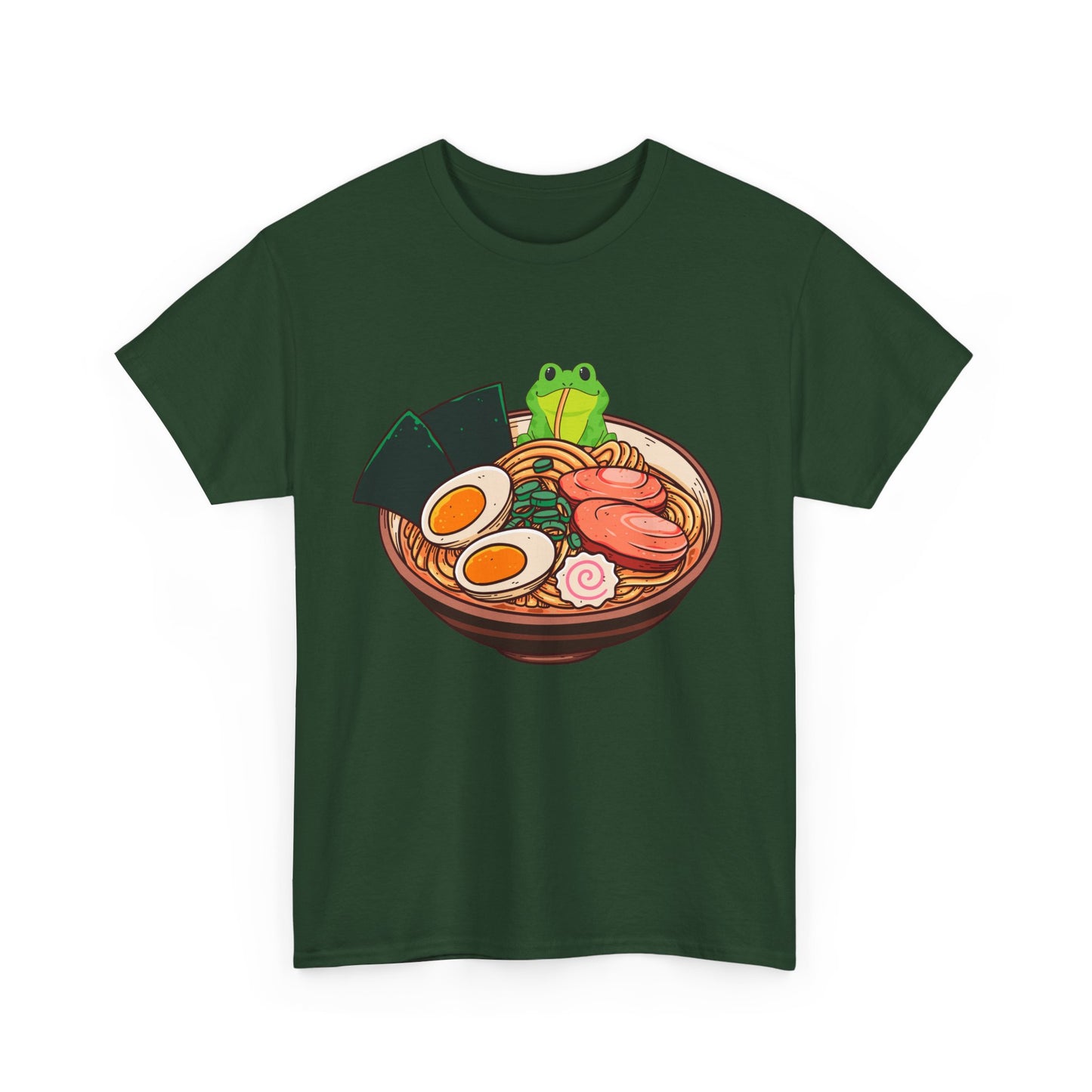 Kawaii Frog Shirt, Kawaii Frog Eating Ramen, Japanese Food Lovers Women Men T-Shirt