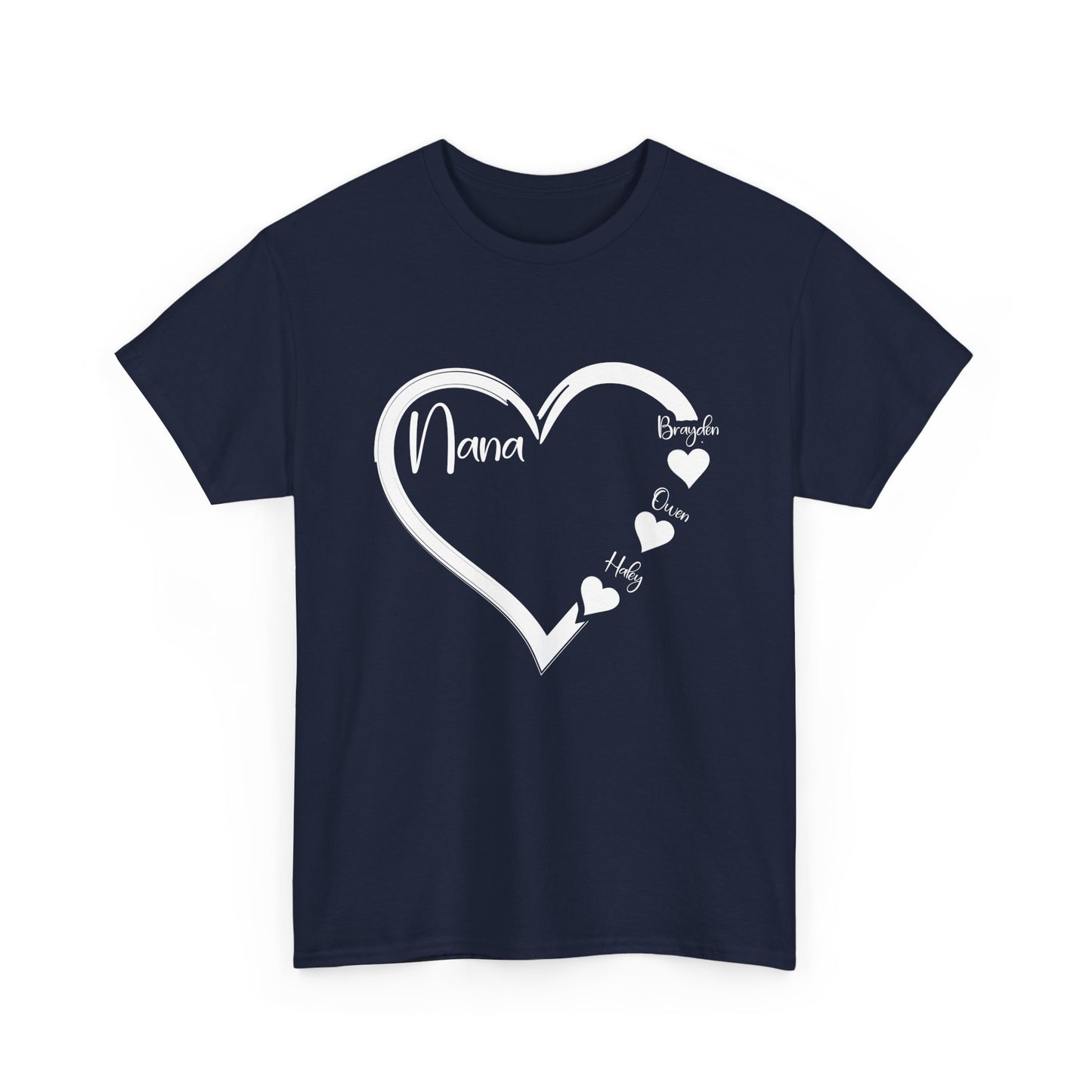 Nana Shirt, Heart Grandmother Mother's Day, Grandma Grandkids Gifts T-Shirt
