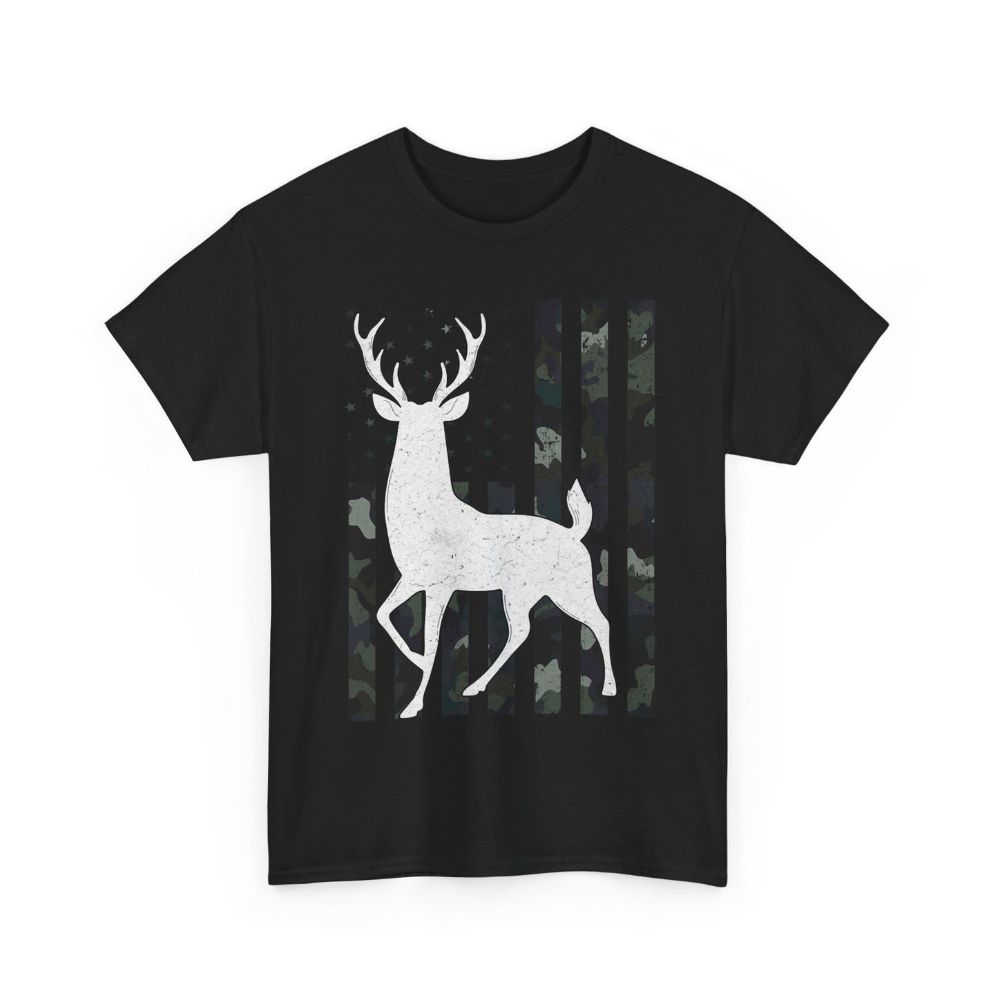 Deer Hunting Shirt, American Flag Camo Deer Hunting Season Lovers, Hunter Dad Men T-Shirt