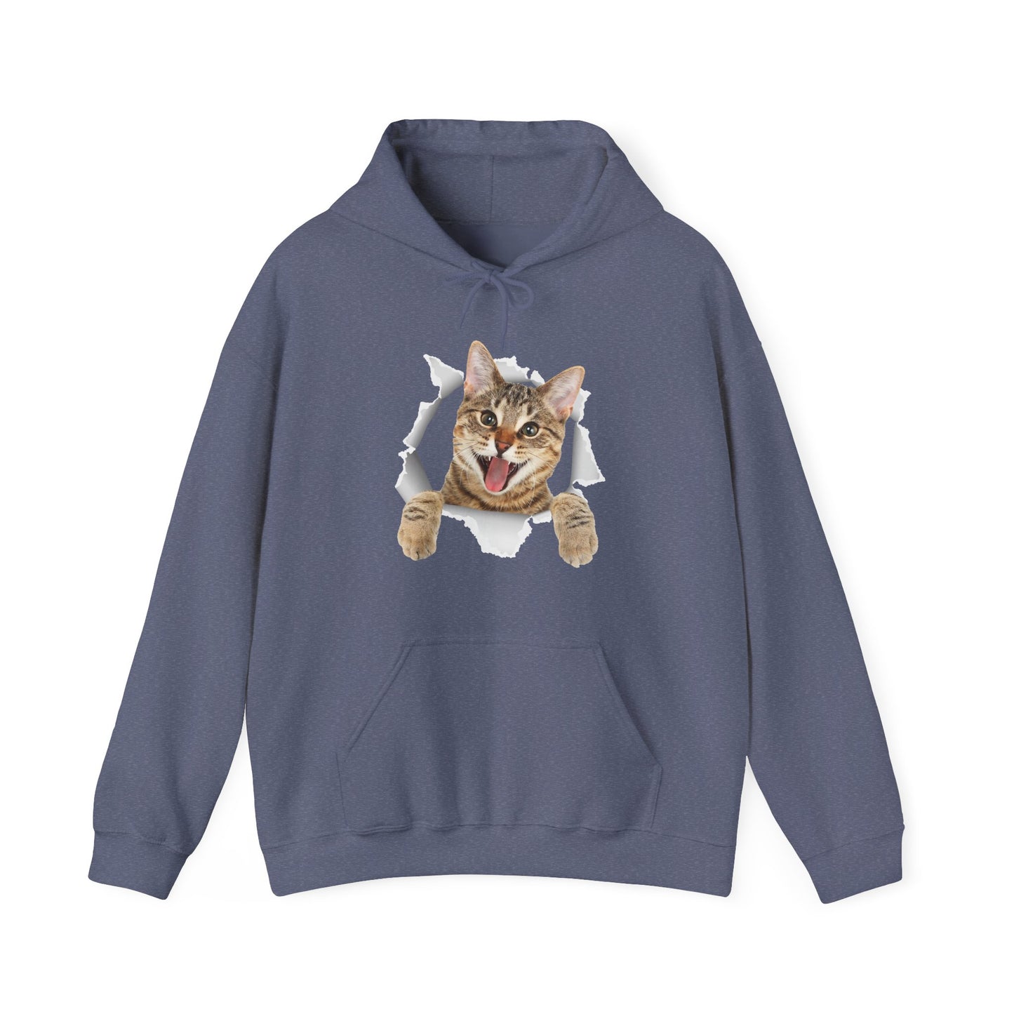 Cat Hoodie, Cat Torn Cloth, Cats Owner Kitten Lovers Gifts Women Men Cute Hoodie