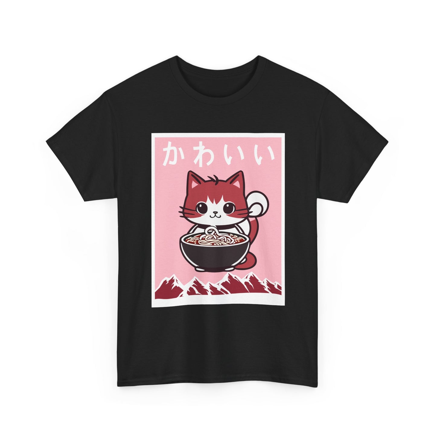 Anime Cat Shirt, Kawaii Cat Lovers Gifts, Japanese Art Woodblock Kitten T-Shirt