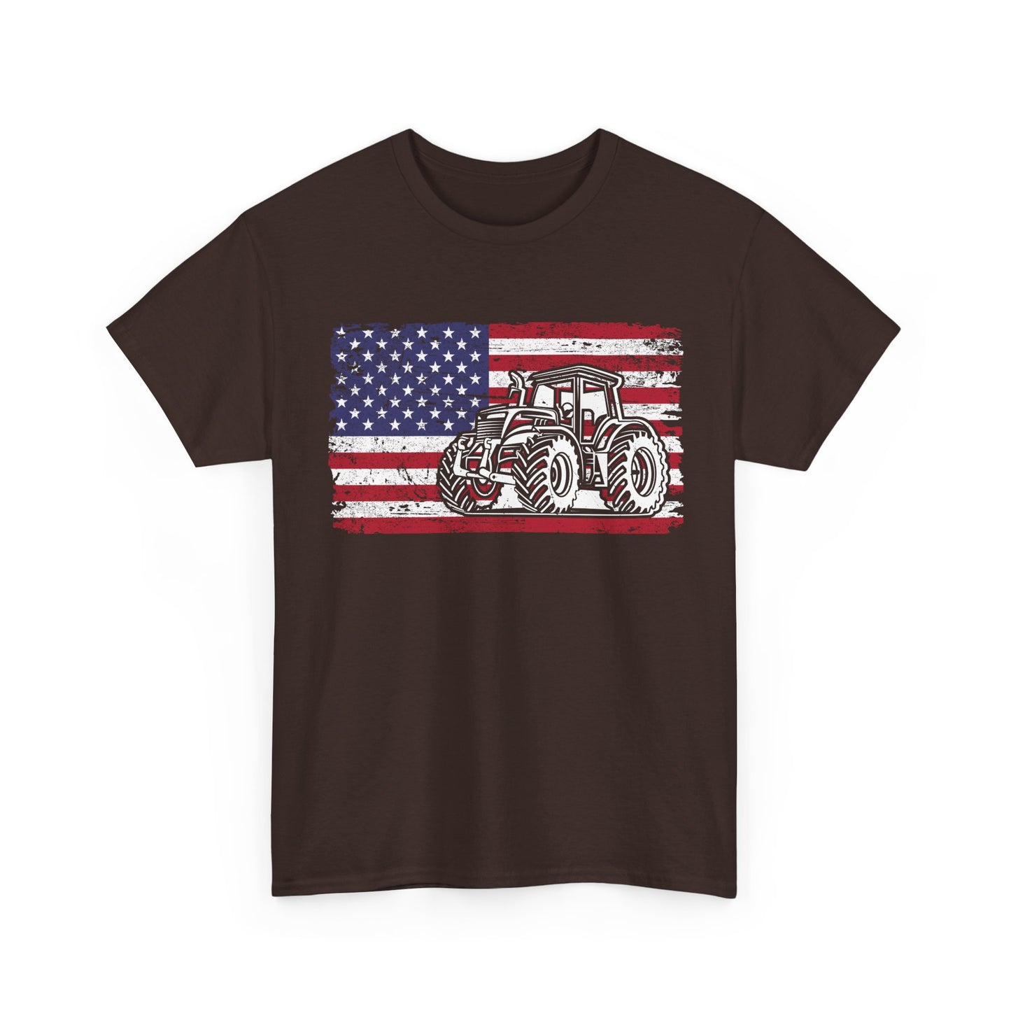Farming USA Flag Shirt, Farmer Tractor, Farm Lovers Gifts Men Dad T-Shirt