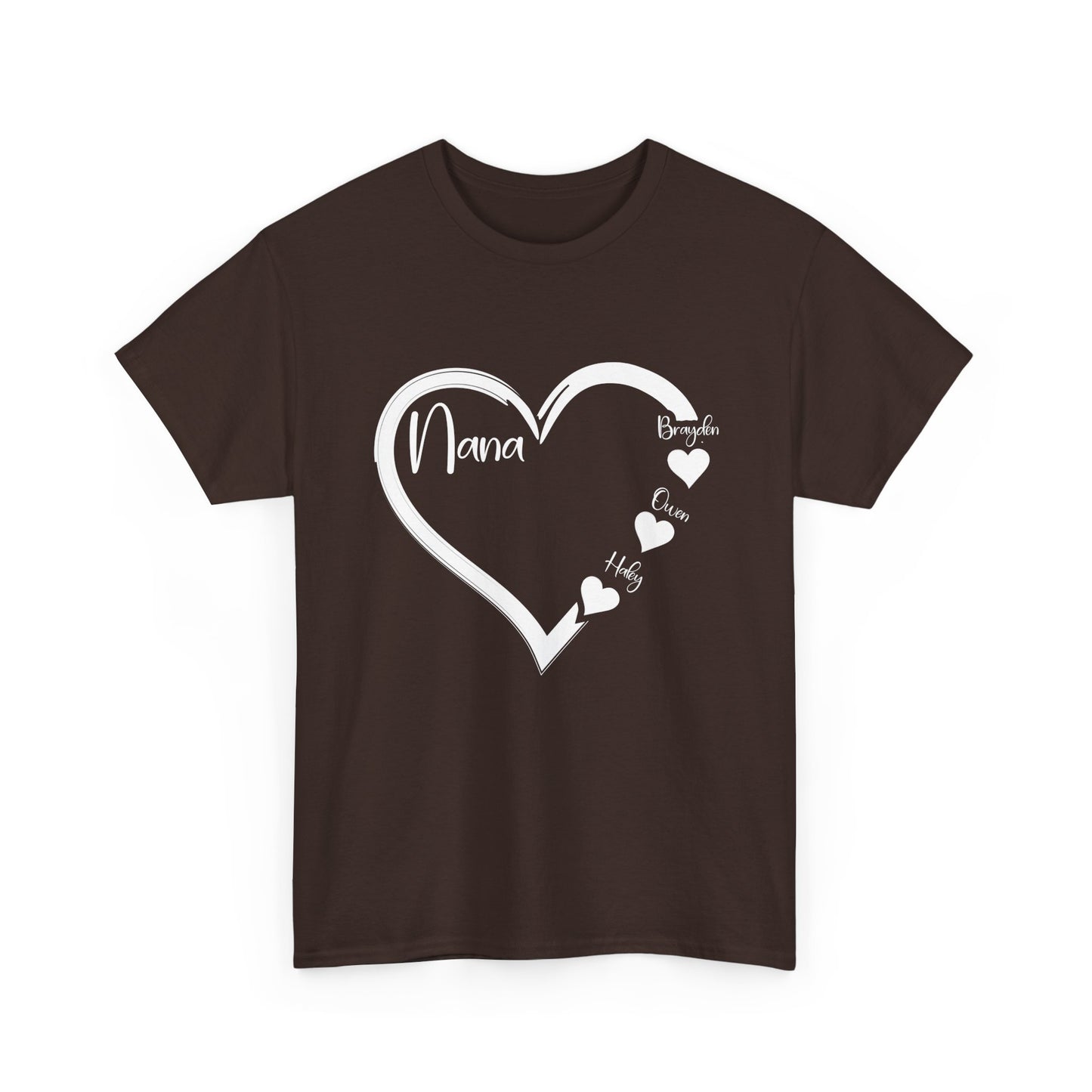 Nana Shirt, Heart Grandmother Mother's Day, Grandma Grandkids Gifts T-Shirt