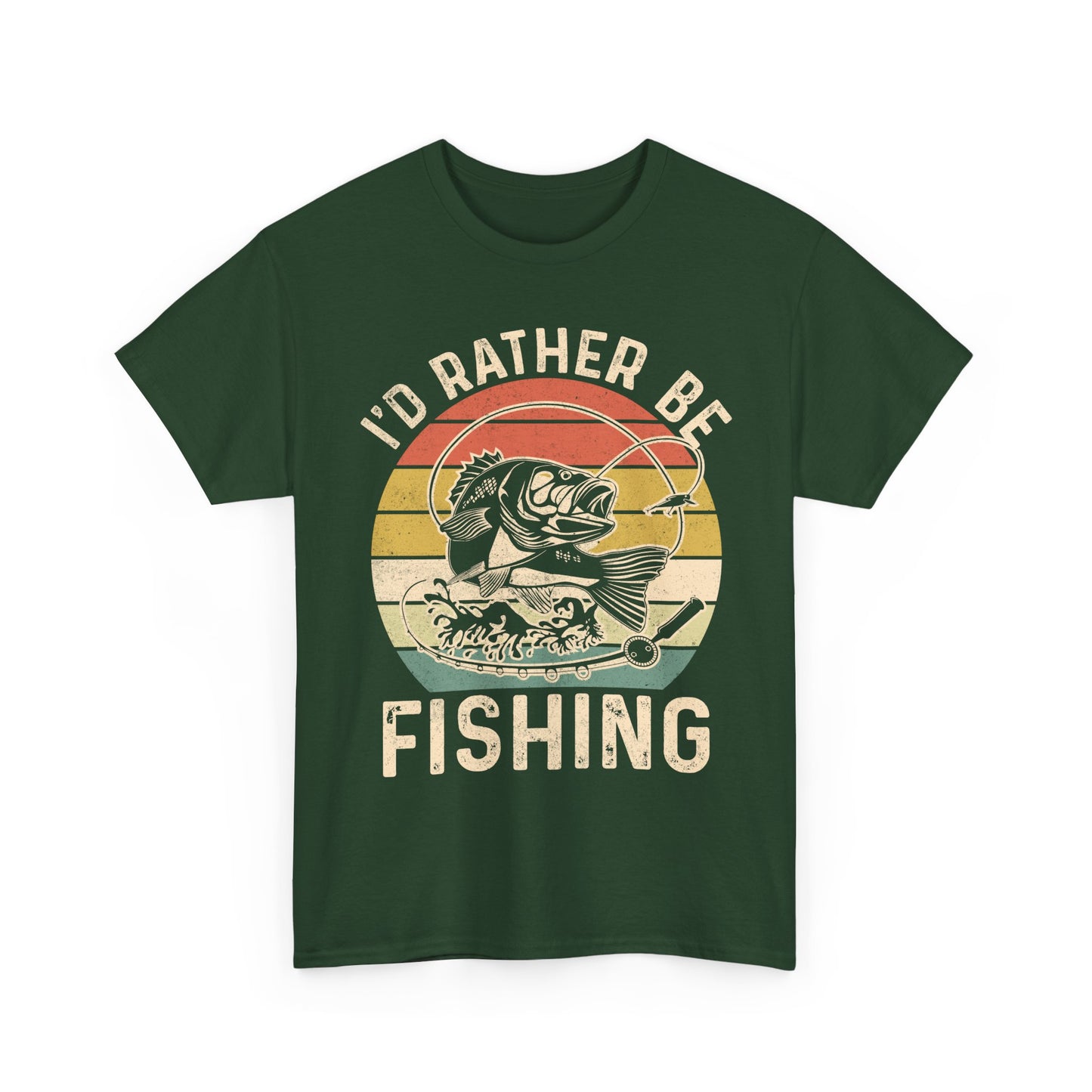 Fishing T-Shirt - I'd Rather Fishing, Fishing Season Lovers, Fisherman Fishing Bass T-Shirt