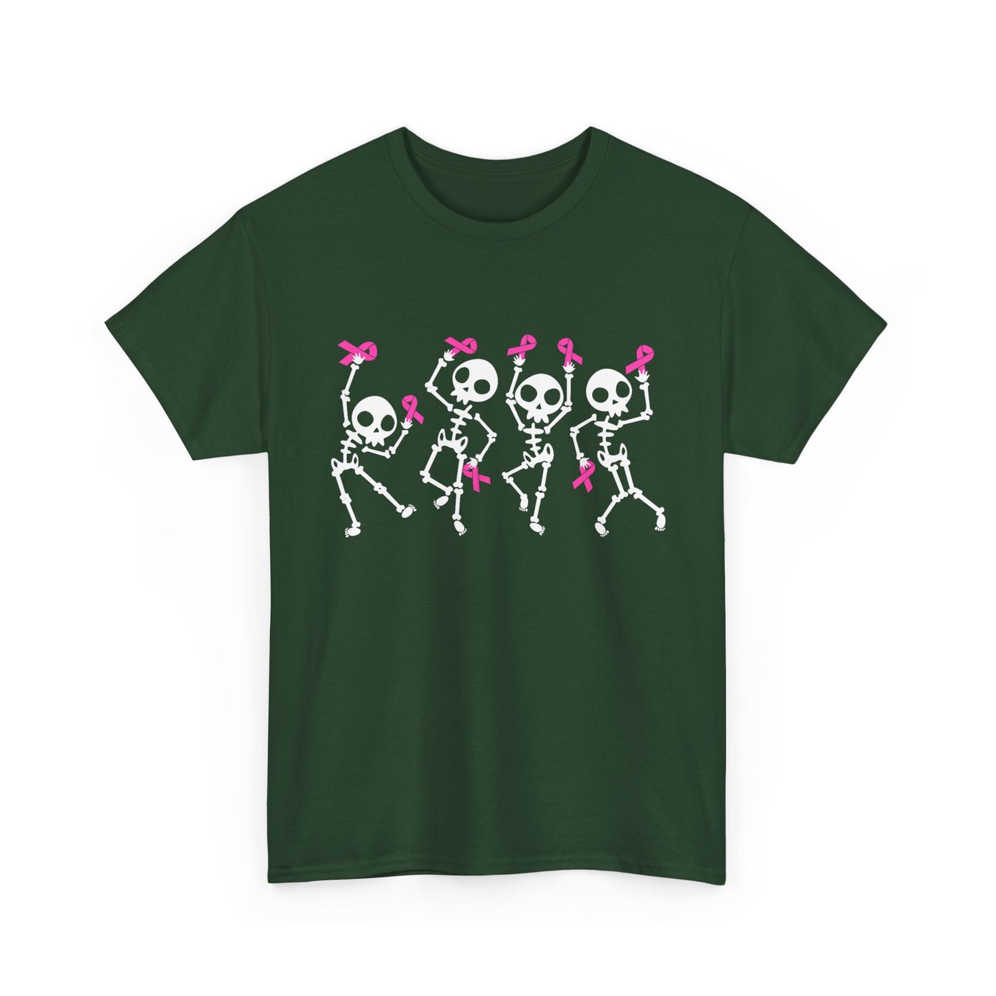 Breast Cancer Pink Ribbon T-Shirt, Dabbing Skeleton Breast Cancer Awareness T-Shirt