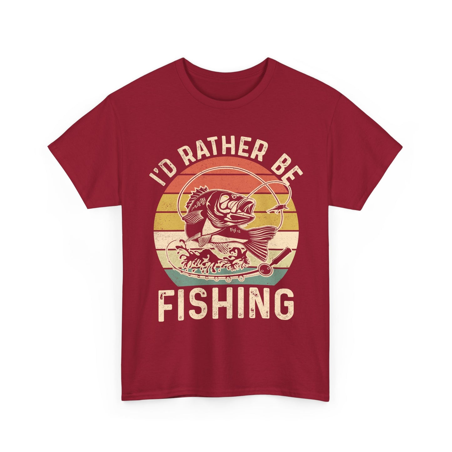 Fishing T-Shirt - I'd Rather Fishing, Fishing Season Lovers, Fisherman Fishing Bass T-Shirt